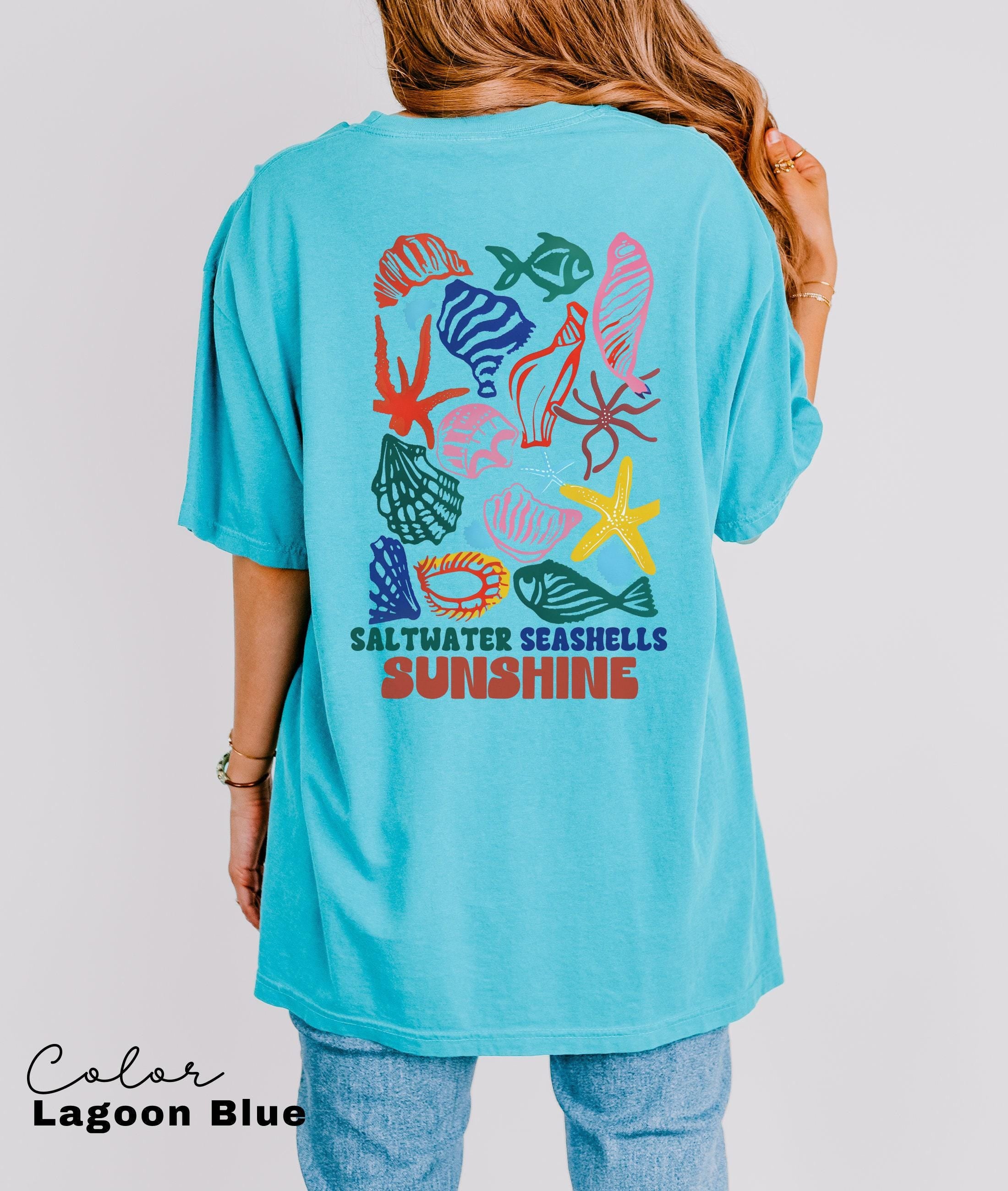 Saltwater Seashells Sunshine Shirt,Summer Shirt,Vacation Shirt,Beach Shirt,Summer Vacation Shirt,Vacation Mode,Saltwater Shirt,Sunshine