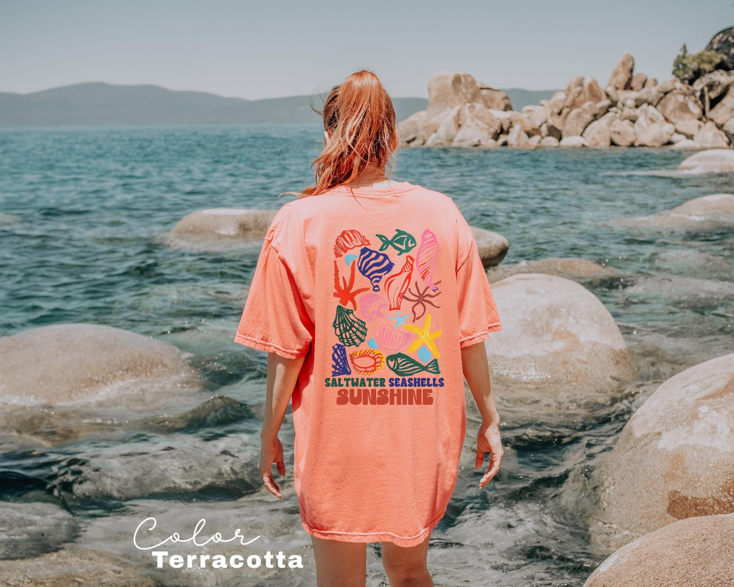Saltwater Seashells Sunshine Shirt,Summer Shirt,Vacation Shirt,Beach Shirt,Summer Vacation Shirt,Vacation Mode,Saltwater Shirt,Sunshine