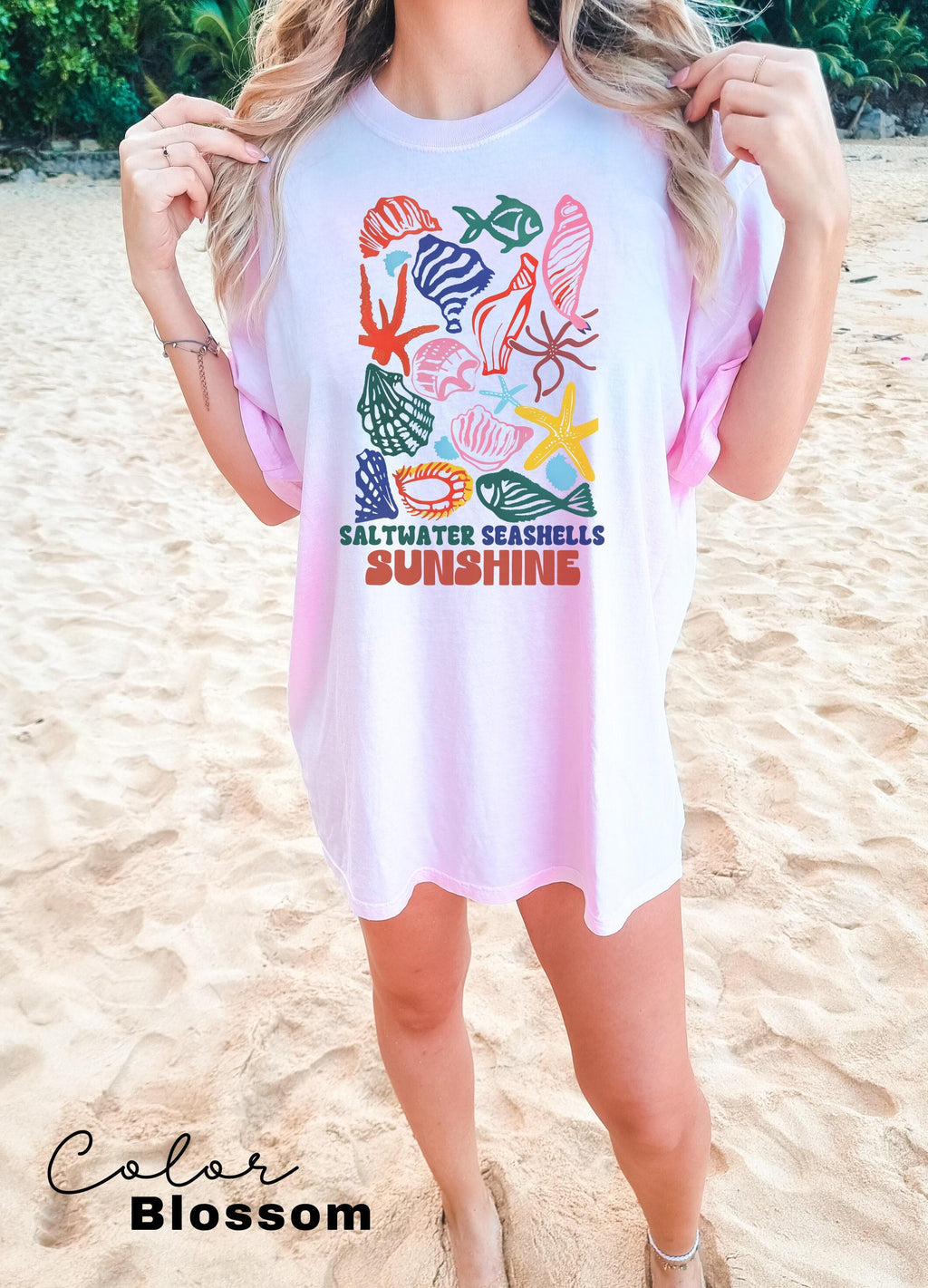 Saltwater Seashells Sunshine Shirt,Summer Shirt,Vacation Shirt,Beach Shirt,Summer Vacation Shirt,Vacation Mode,Saltwater Shirt,Sunshine
