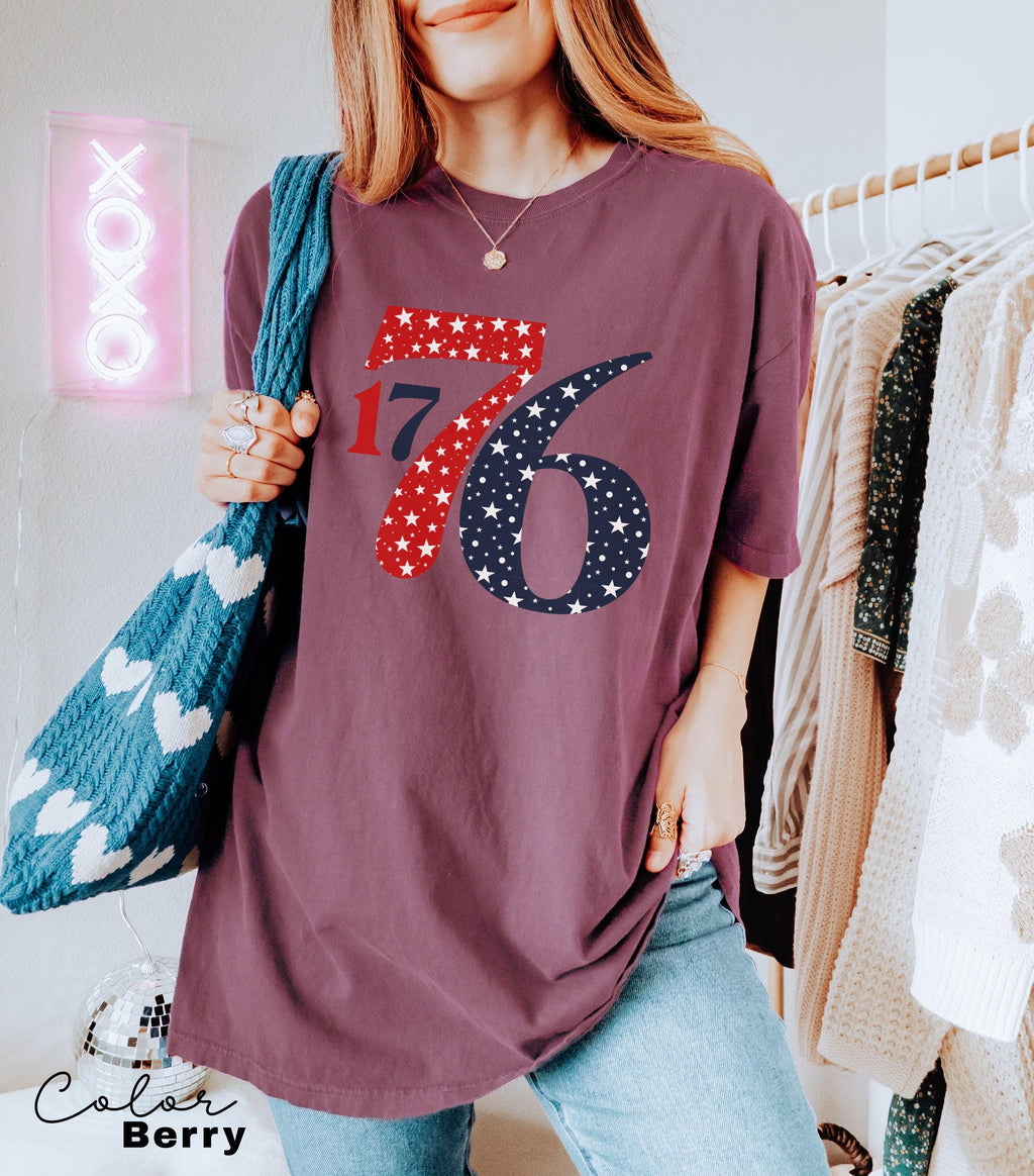 Comfort Colors America Fourth of July Shirt, 1776, 4th Of July USA Patriotic Shirt, USA Flag Shirt, Memorial Day Shirt, USA Women's Shirt