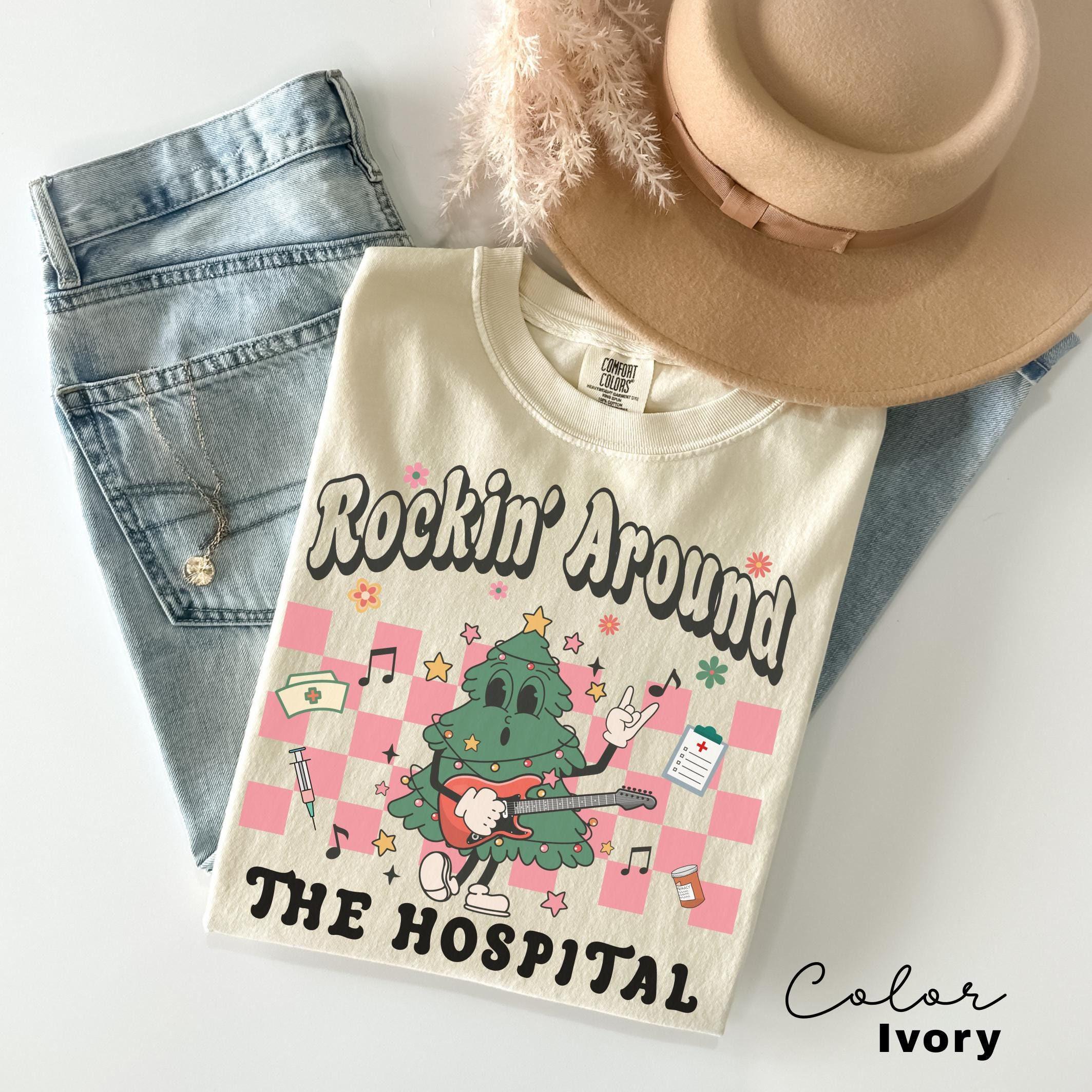 Nurse Christmas Shirt Christmas Nurse Shirt Retro Santa Nurse Tshirt Er Icu Peds Nurse Pediatric Nurse Christmas Shirt Retro Nurse Shirt L&D