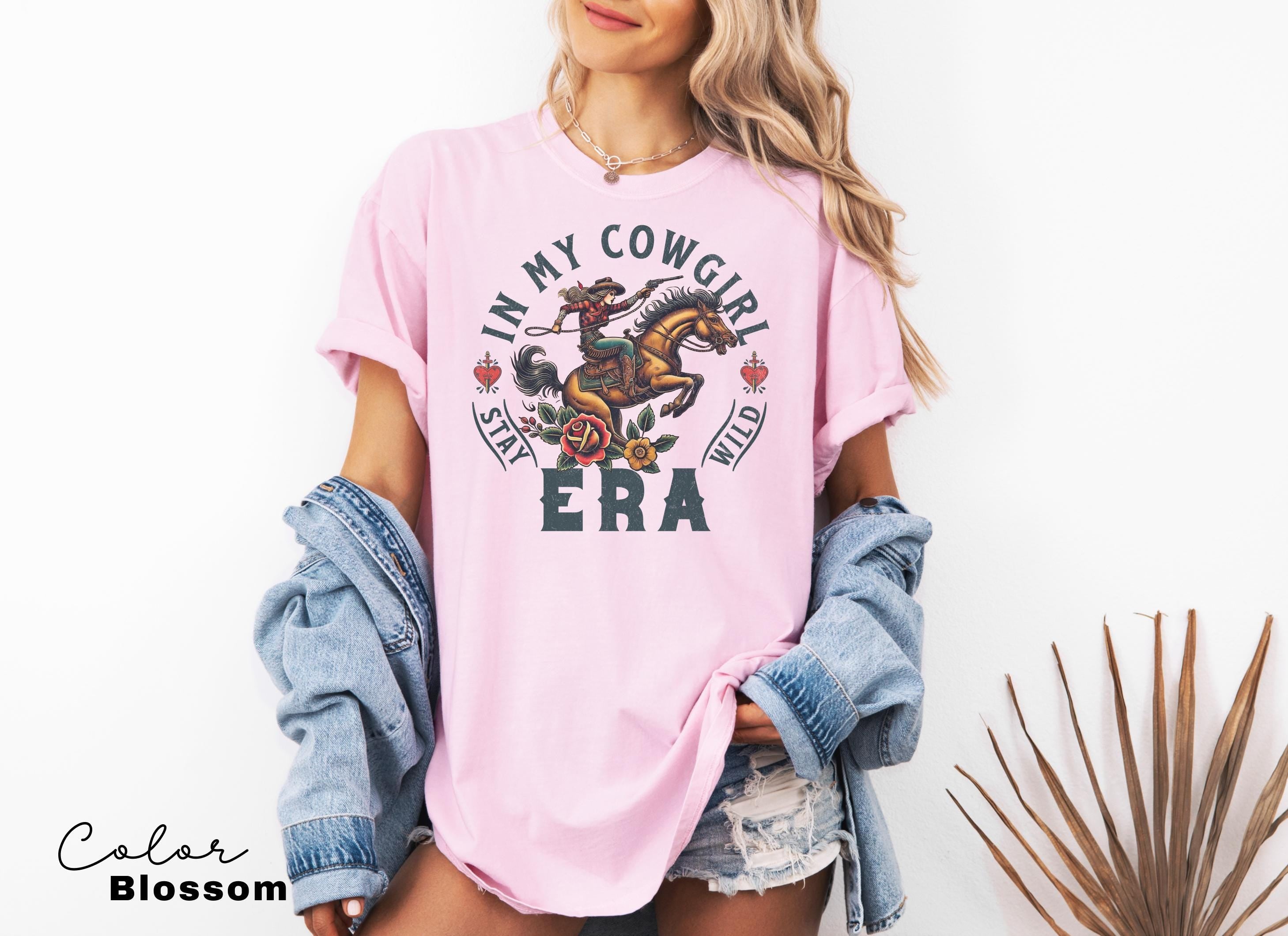 Retro Western Cowgirl Shirt, In My Cowgirl Era, Vintage Cowgirl Shirt, Retro Rodeo, Country Western Aesthetic Oversized Tee