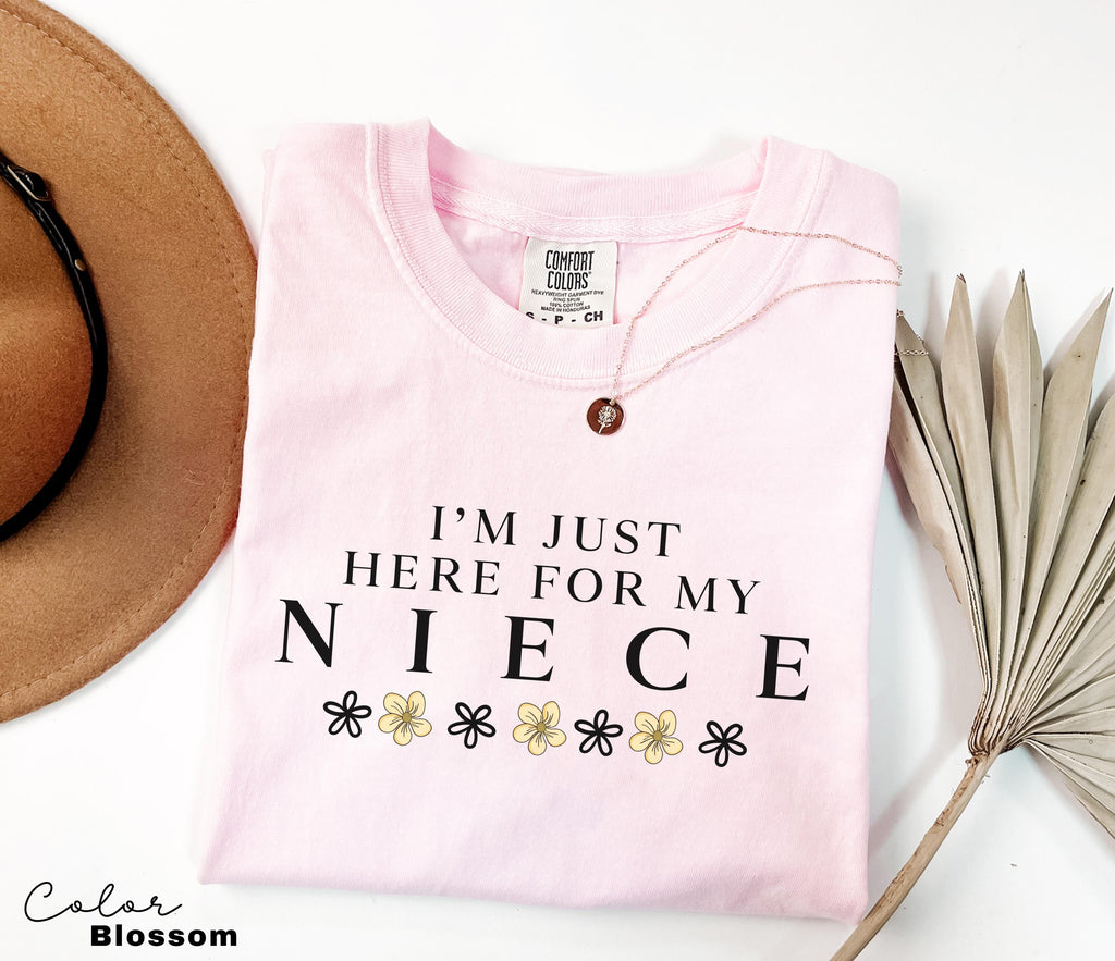 Im Just Here For My Niece Shirt, Niece Shirt, Gift For Aunt Tee, New Future Aunt, New Aunt Gift, Pregnancy Announcement Reveal to Aunt