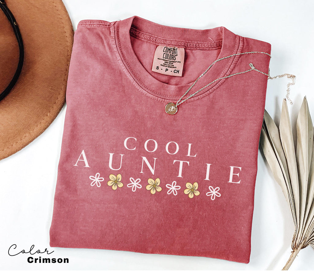 Cool Auntie Shirt, Comfort Colors® Aunt Shirt, Auntie Shirt, New Aunt Gift, Pregnancy Announcement, Gift for Aunt, Pregnancy Reveal to Aunt