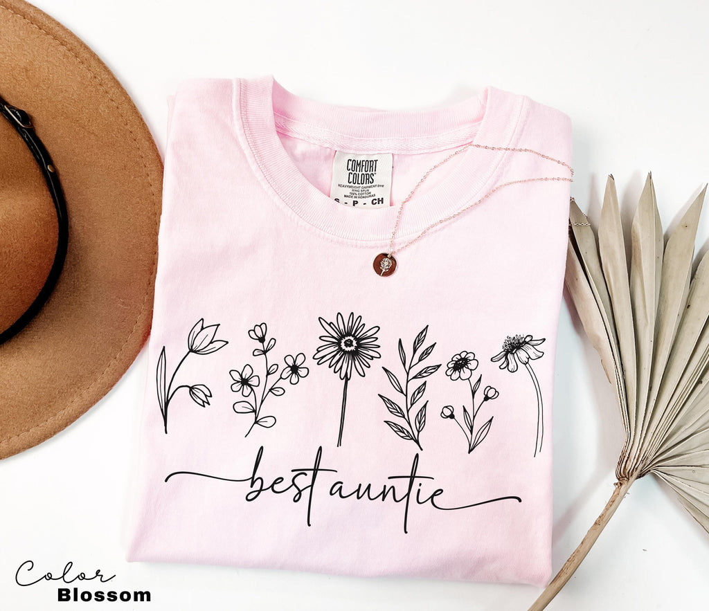 Best Auntie Shirt, Auntie Shirt, Floral Aunt Tee, Gift for Aunt, Funny Shirt for Aunt, Auntie Gift, New Aunt Gift, Pregnancy Announcement,