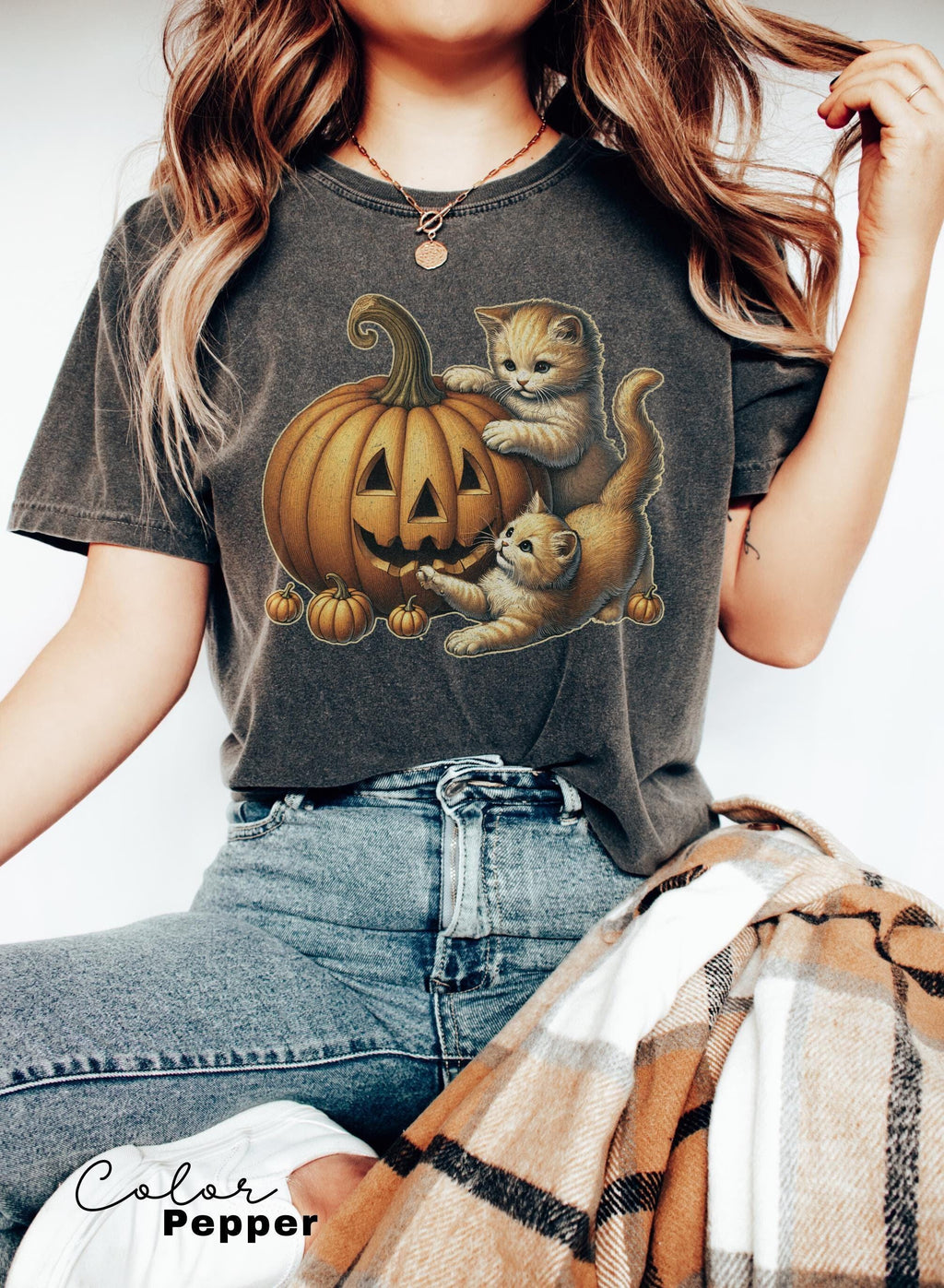 Vintage 90s Cat Halloween Shirt, Retro Halloween Shirt, Spooky Season Tee, Pumpkin Shirt, Cat Lover Shirt, Black Cat Shirt, Spooky Season