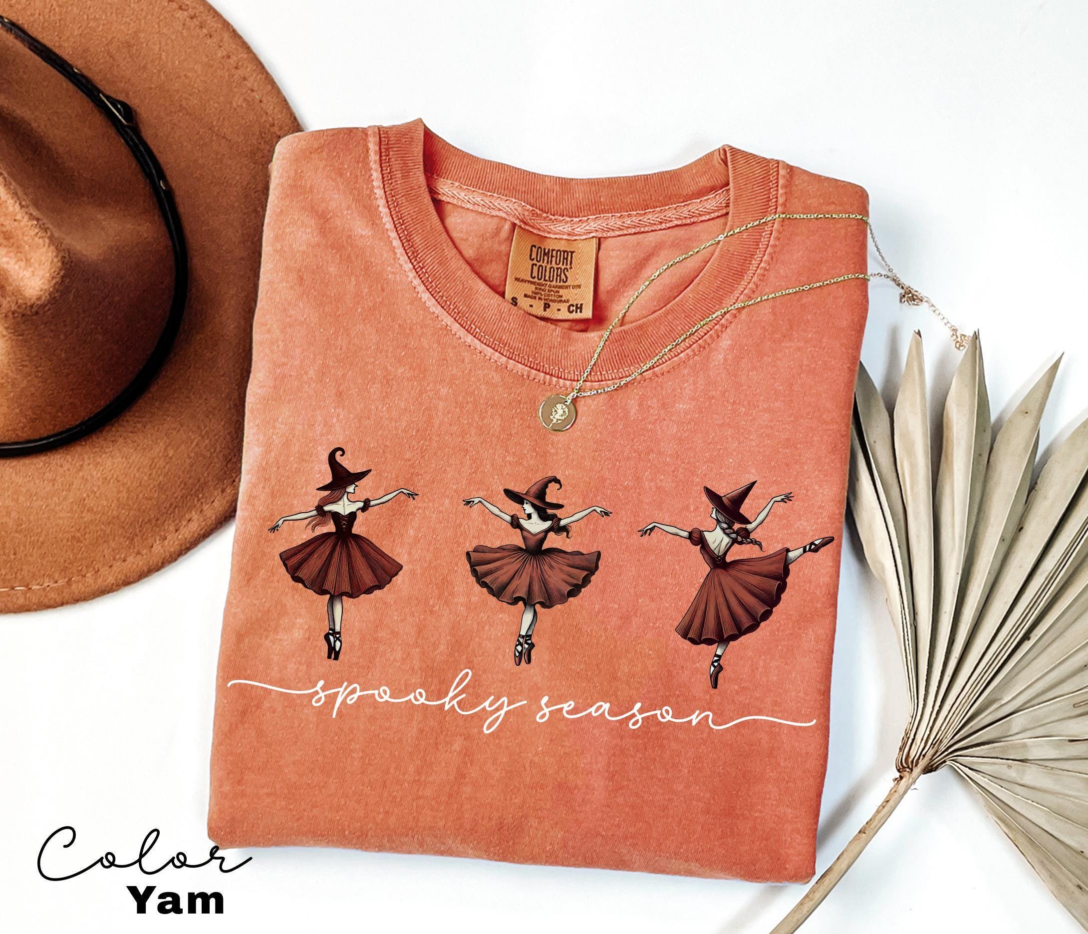 Comfort Colors® Spooky Season Shirt, Dancing Witches T-Shirt, Witchy, Halloween Graphic Tee, Fall Halloween Shirt, Spooky Fall Shirt,