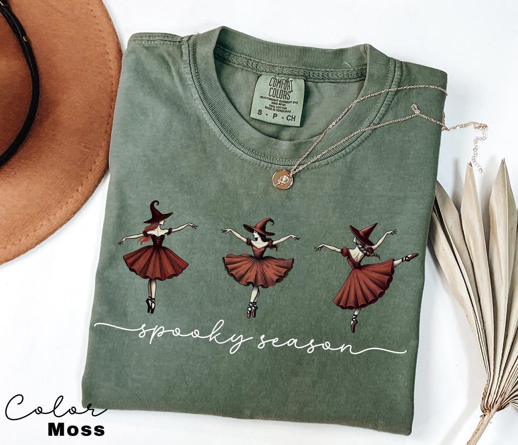 Comfort Colors® Spooky Season Shirt, Dancing Witches T-Shirt, Witchy, Halloween Graphic Tee, Fall Halloween Shirt, Spooky Fall Shirt,