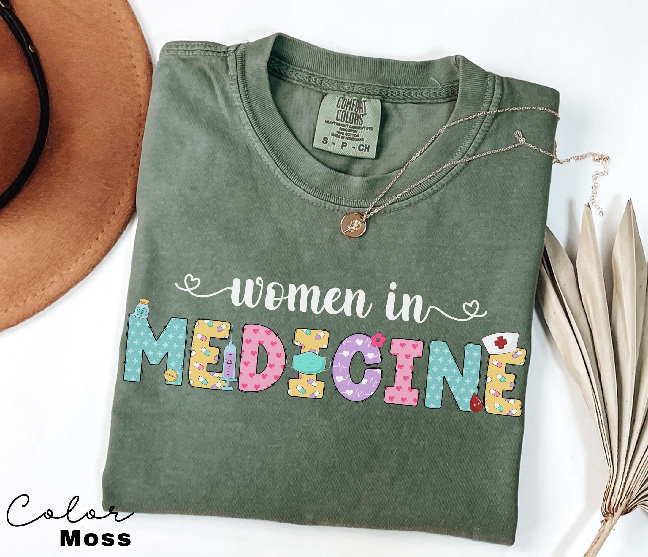 Women In Medicine Shirt, Gifts For Female MD, Female Doctor T-shirt, New Doctor Physician Shirt, Toile Bow Shirt, Pediatric Nurse, Nicu