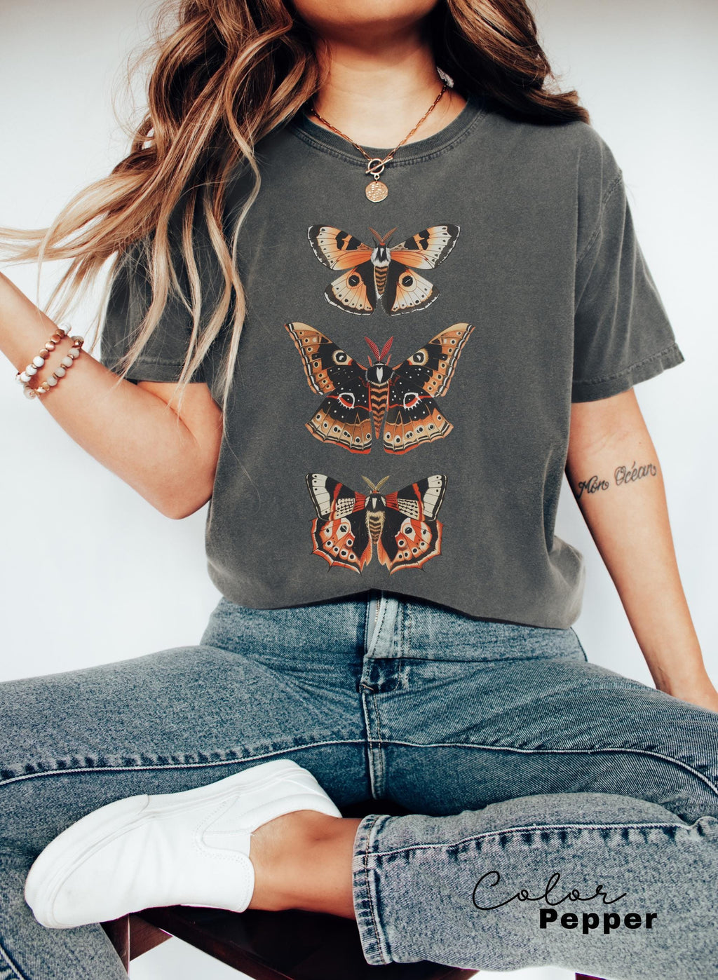 Vintage Butterfly and Moth T-Shirt, Cottagecore Aesthetic Comfort Colors® Shirt, Cottagecore Shirt, Aesthetic Tshirt, Cottage Core Shirt