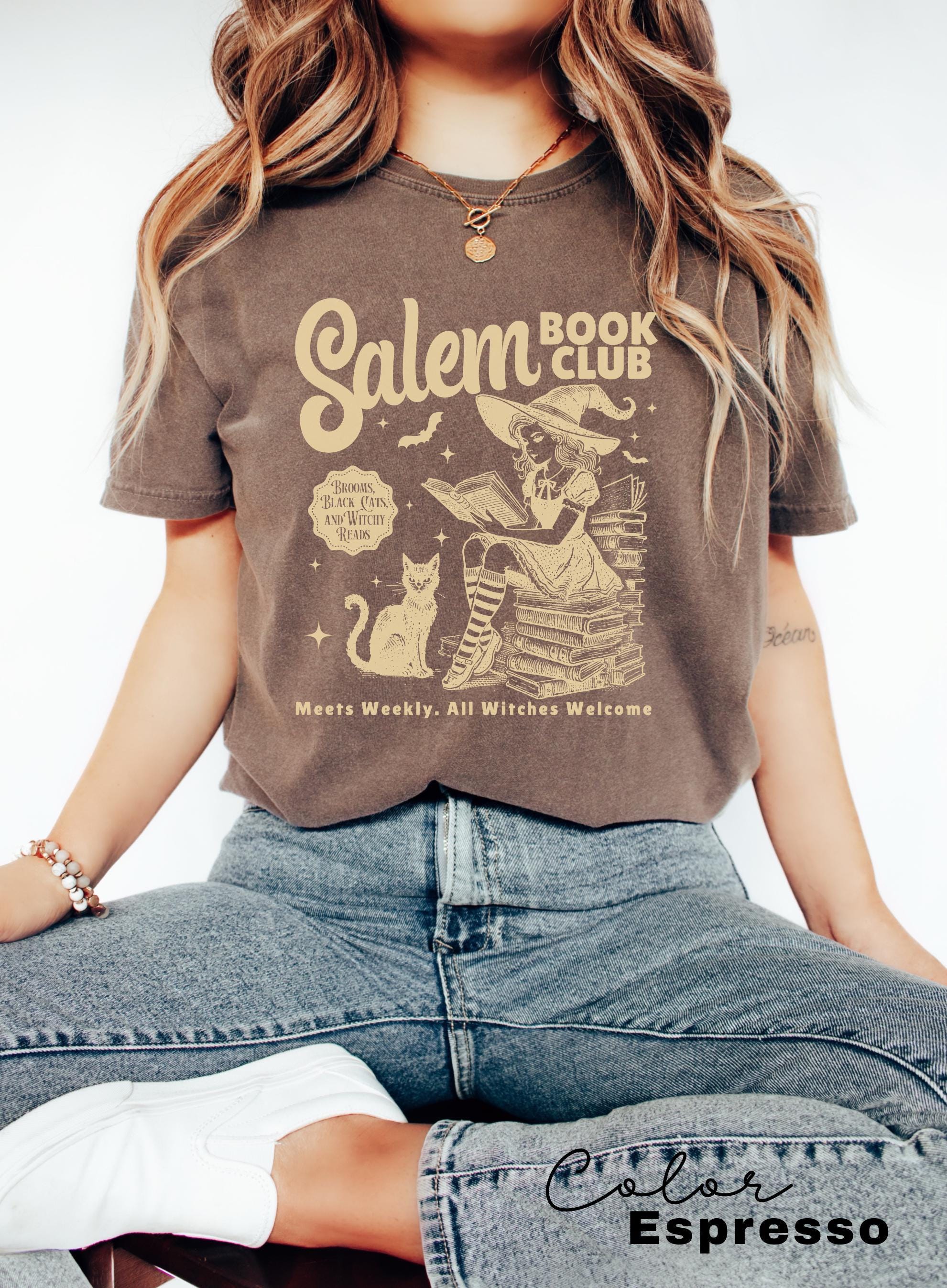 Salem Book Club Shirt, Bookish Halloween Shirt, Spooky Reader Shirt, Funny Book Lover, Salem Witches Shirt, Spooky Season Thriller Reader