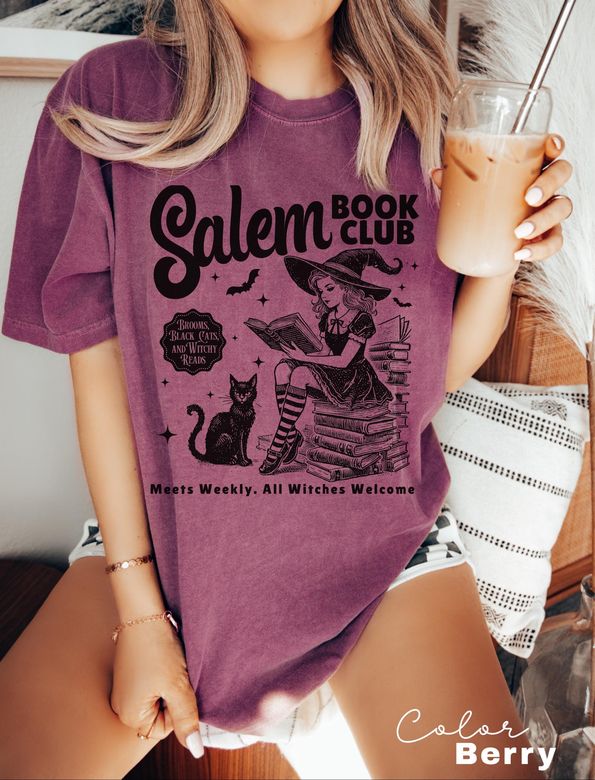 Salem Book Club Shirt, Bookish Halloween Shirt, Spooky Reader Shirt, Funny Book Lover, Salem Witches Shirt, Spooky Season Thriller Reader