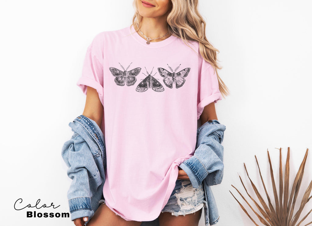 Vintage Butterfly and Moth T-Shirt, Cottagecore Aesthetic Comfort Colors® Shirt, Cottagecore Shirt, Aesthetic Tshirt, Cottage Core Shirt