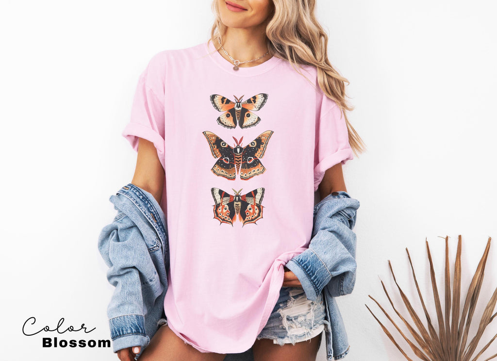 Vintage Butterfly and Moth T-Shirt, Cottagecore Aesthetic Comfort Colors® Shirt, Cottagecore Shirt, Aesthetic Tshirt, Cottage Core Shirt