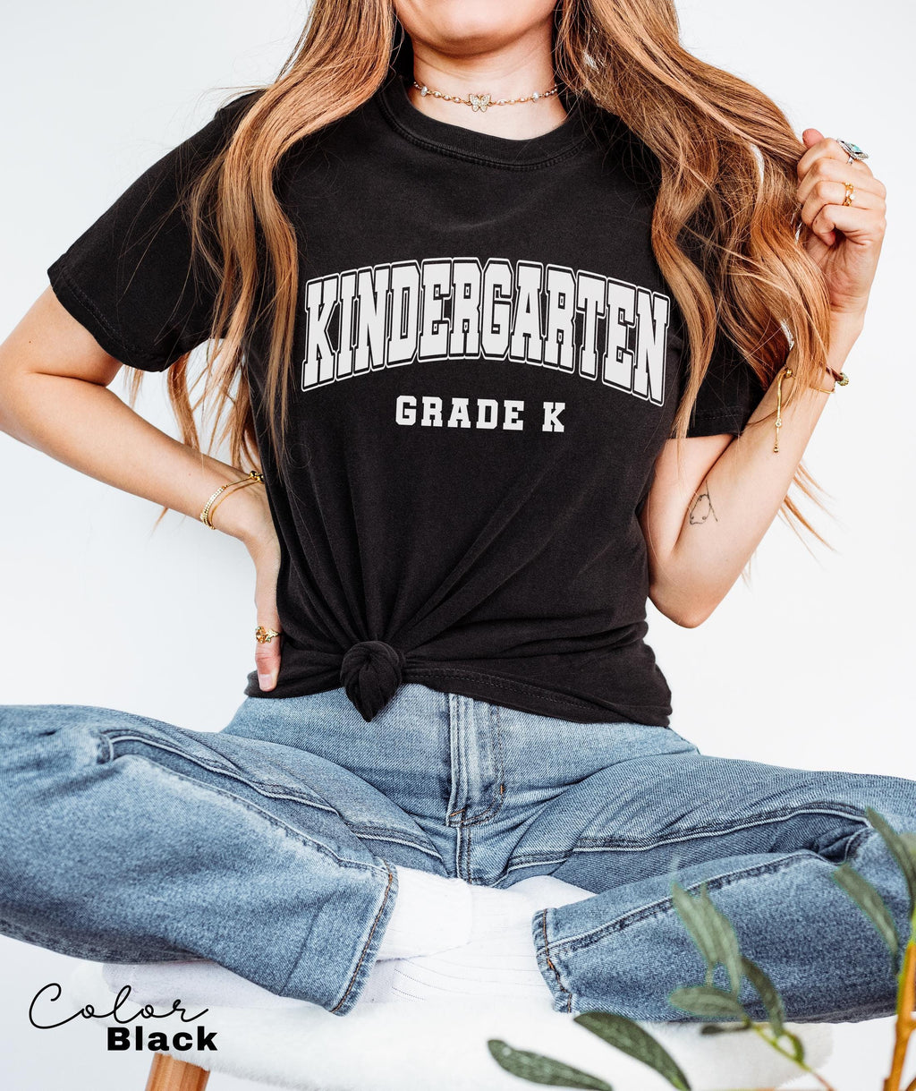 Comfort Colors® Kindergarten Teacher Shirt, Kindergarten TShirt, Elementary School, Teaching Tee, First Day Of Kindergarten, Teacher Team