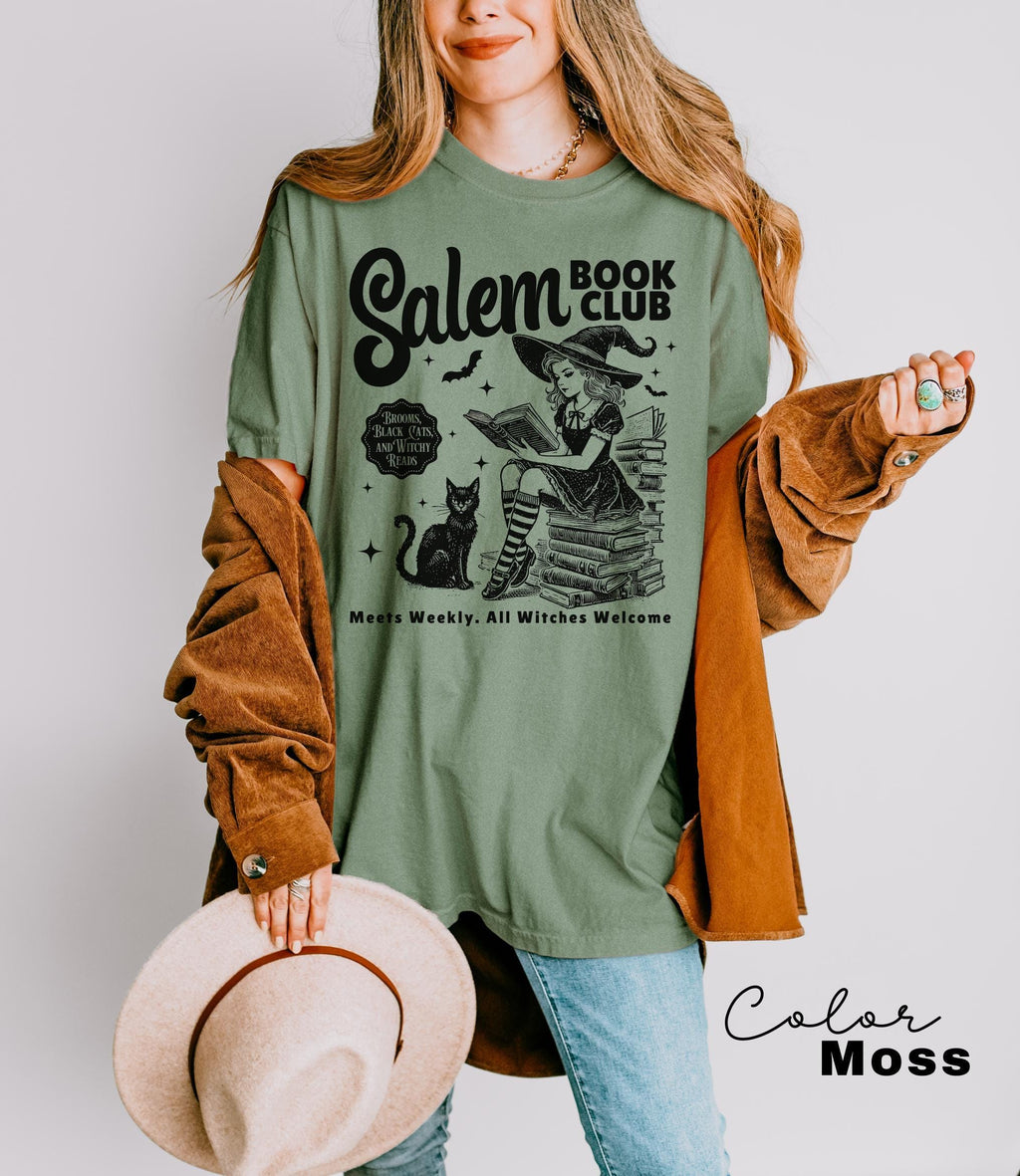 Salem Book Club Shirt, Bookish Halloween Shirt, Spooky Reader Shirt, Funny Book Lover, Salem Witches Shirt, Spooky Season Thriller Reader