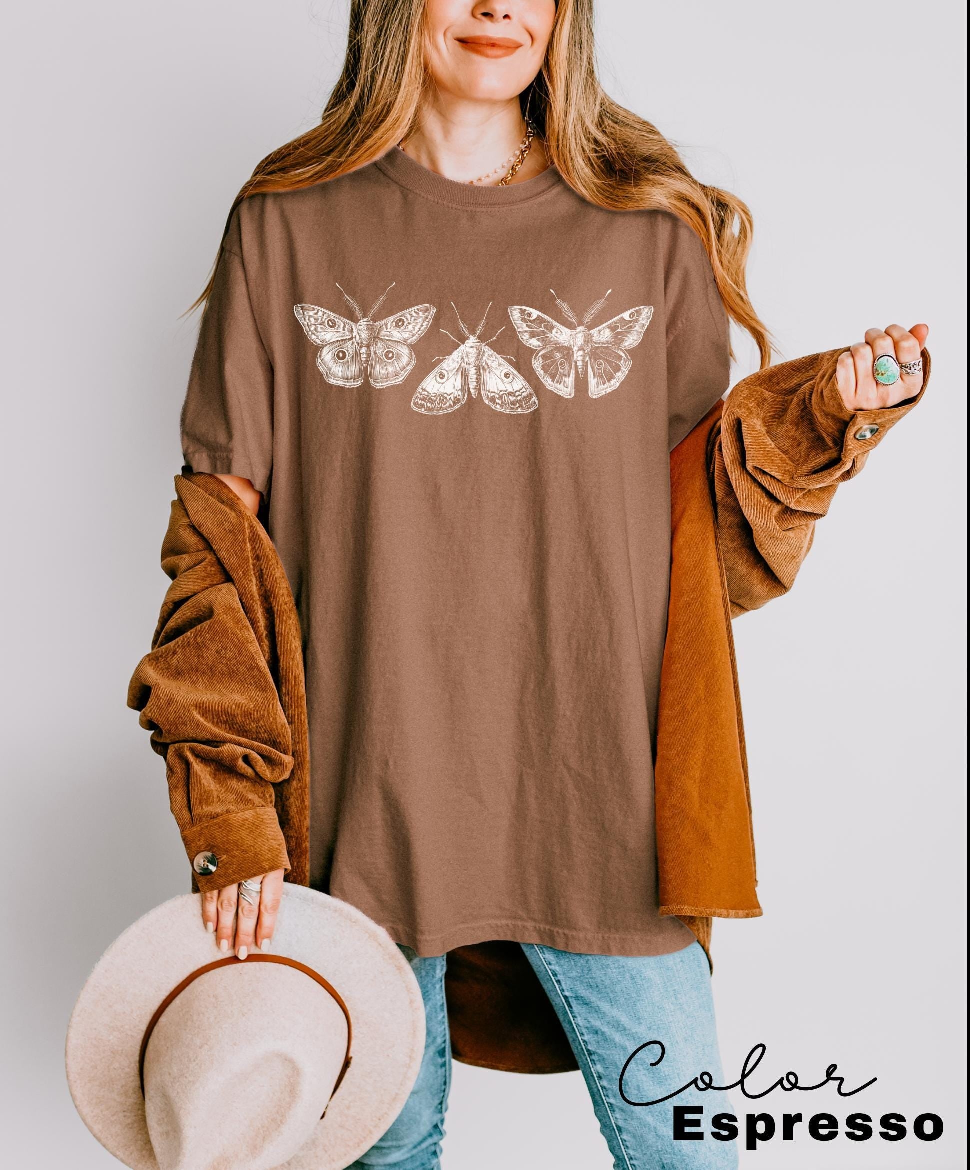 Vintage Butterfly and Moth T-Shirt, Cottagecore Aesthetic Comfort Colors® Shirt, Cottagecore Shirt, Aesthetic Tshirt, Cottage Core Shirt