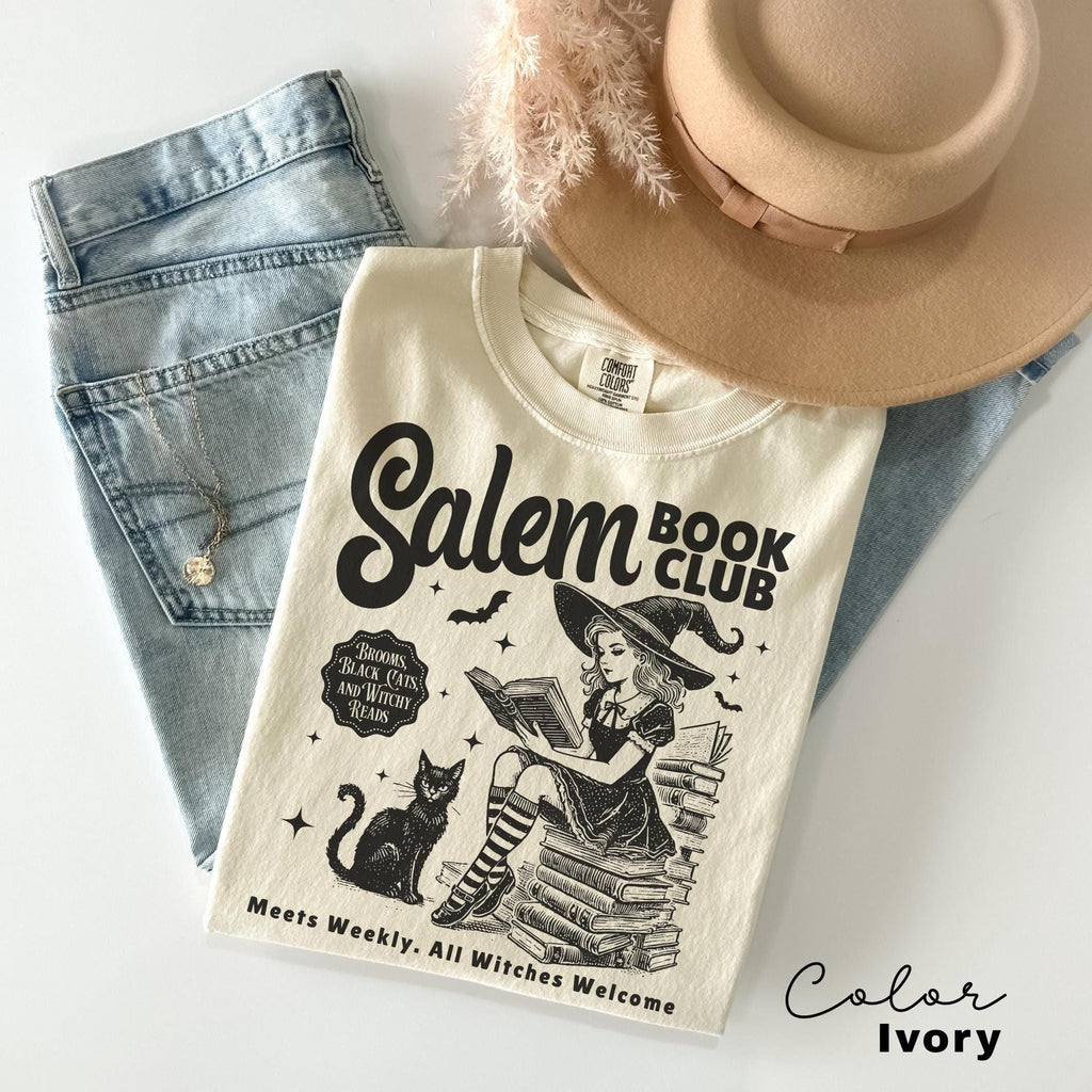 Salem Book Club Shirt, Bookish Halloween Shirt, Spooky Reader Shirt, Funny Book Lover, Salem Witches Shirt, Spooky Season Thriller Reader