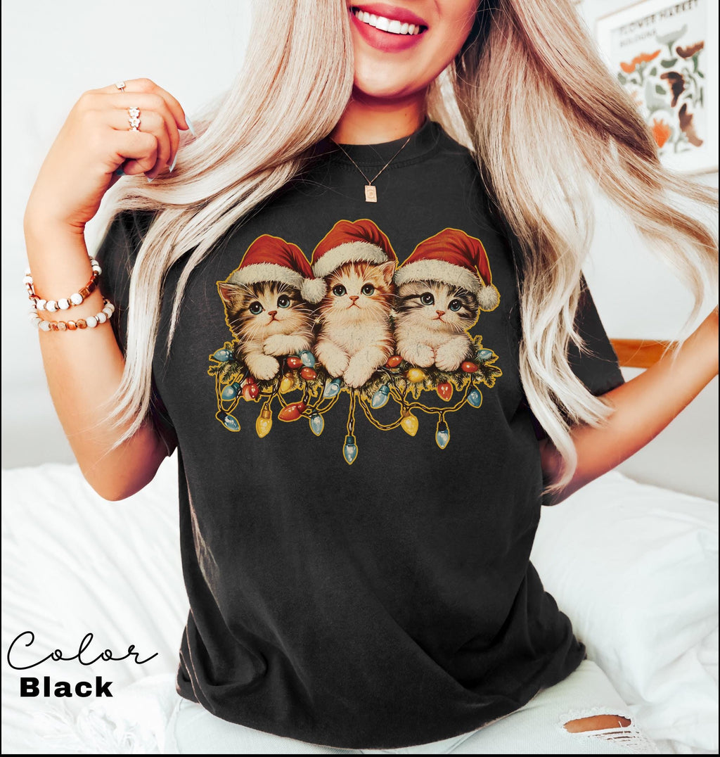 Vintage 90s Cat Christmas Shirt, Cute Cat Shirt, Cat Christmas Shirt, Retro Cat Christmas, Christmas Kitten Shirt, Classic Christmas Shirt