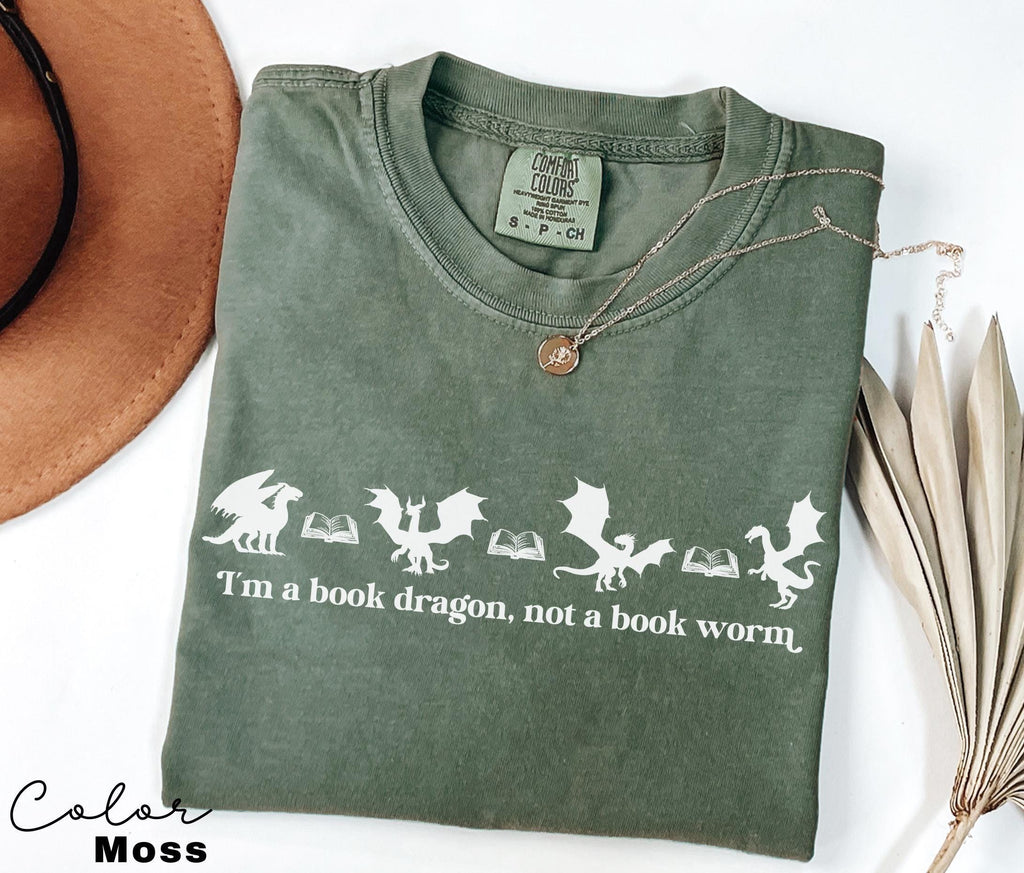 I'm Not A Bookworm I'm A Book Dragon Shirt, Dragon Book Lover Shirt, Book Nerd Shirt, Reading Lover Shirt, Librarian Shirt, Book Lover Gift