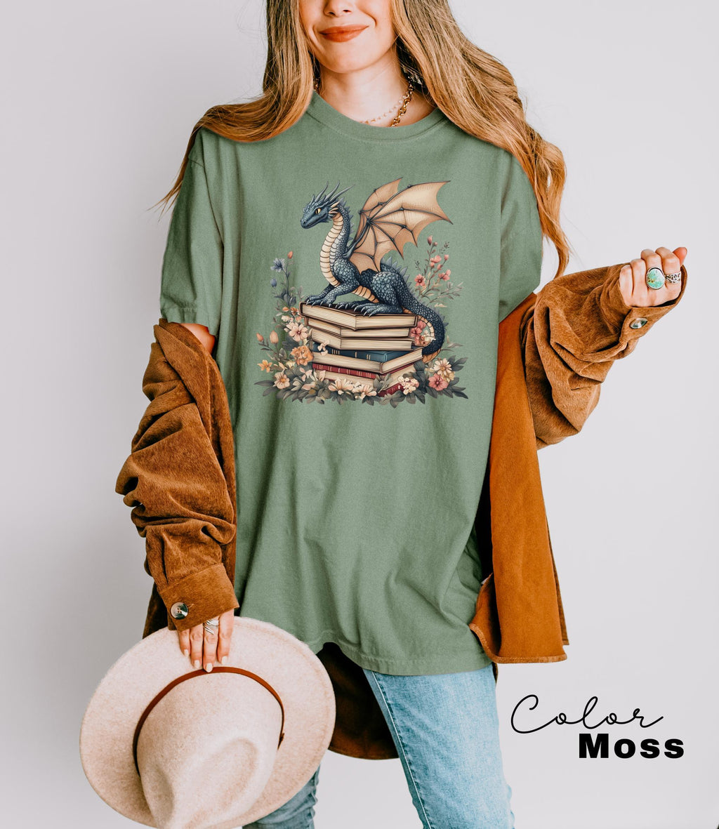 Book Lover Shirt, Fantasy Reader, Bookworm Shirt,Bookish Shirt, Bookworm Shirt, Book Club Gift, Book Crewneck, Dragon Shirt