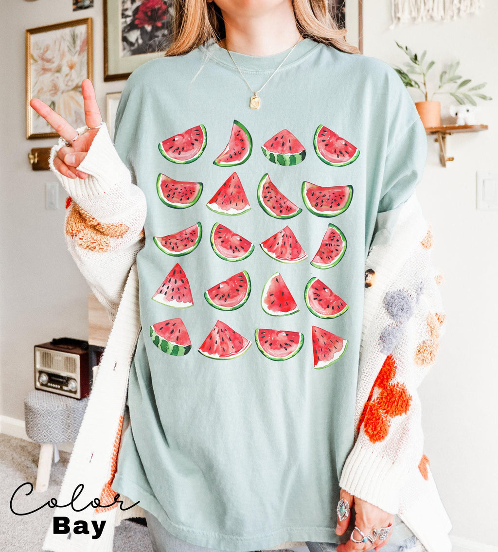 Watermelon Shirt, Summer Fruit Shirt, Cottagecore Tshirt, Garden Shirt, Summer Vacation Shirt, Beach Shirt, Tropical Summer Shirt,
