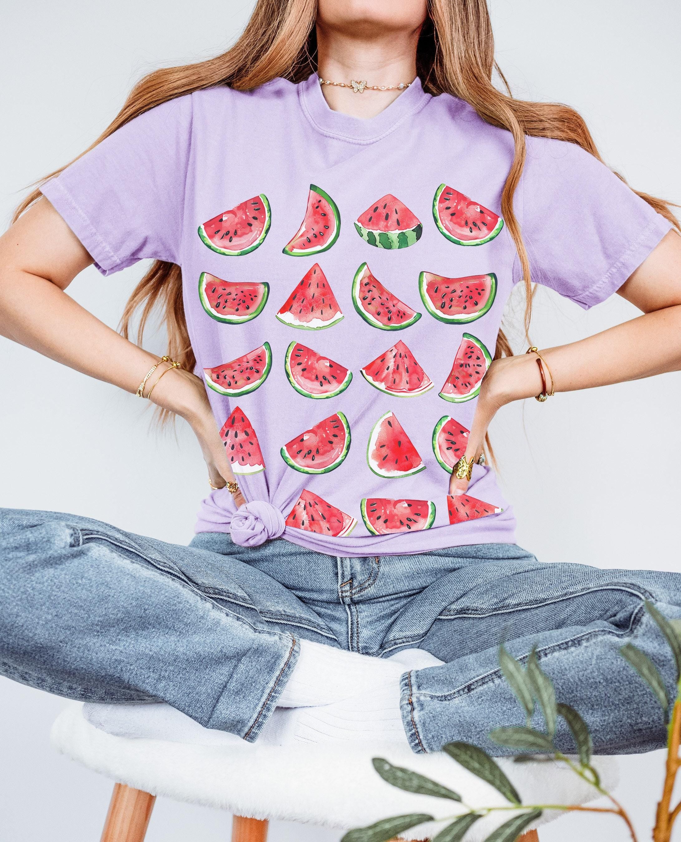 Watermelon Shirt, Summer Fruit Shirt, Cottagecore Tshirt, Garden Shirt, Summer Vacation Shirt, Beach Shirt, Tropical Summer Shirt,