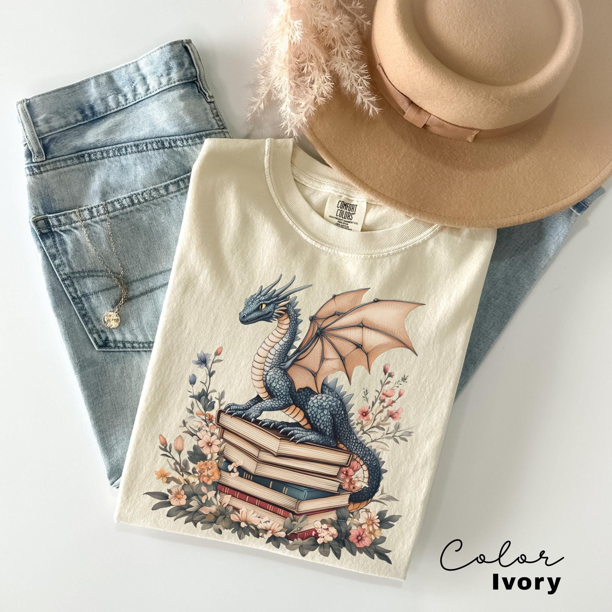 Book Lover Shirt, Fantasy Reader, Bookworm Shirt,Bookish Shirt, Bookworm Shirt, Book Club Gift, Book Crewneck, Dragon Shirt