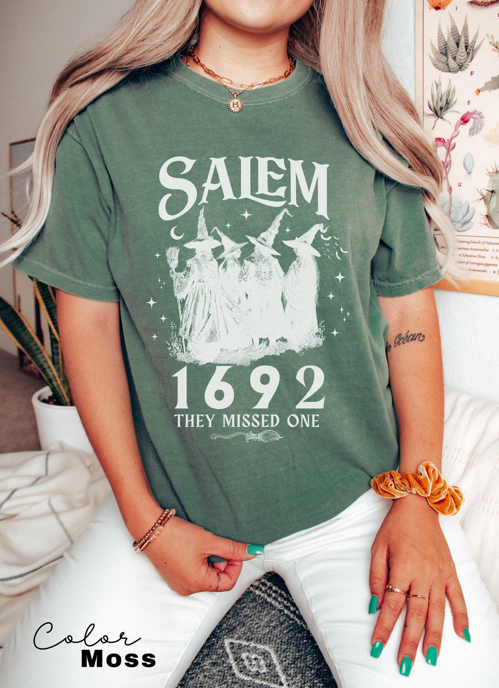 Salem Witch Shirt 1692 They Missed One Halloween Gift TShirt Massachusetts Witch Trials Tee Shirt Spooky Season Gift for Her