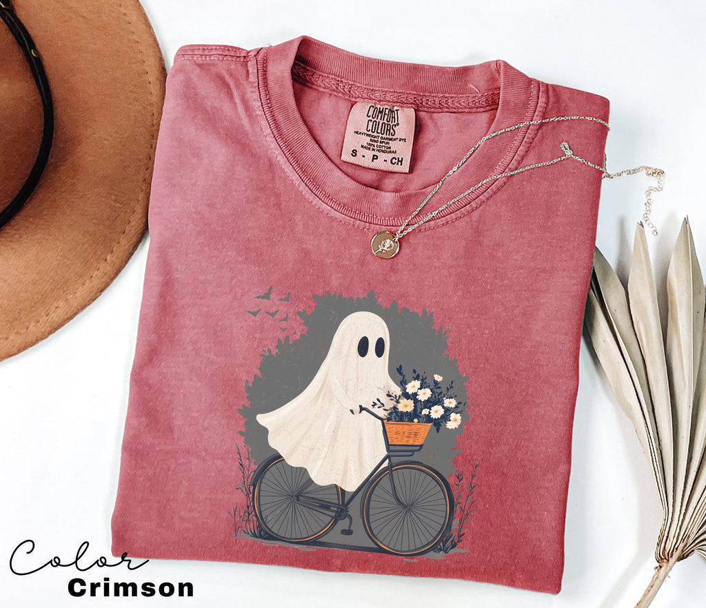 Comfort Colors® Halloween Shirt, Cute Halloween Ghost Shirt, Halloween Women's Shirt, Fall Shirt, Halloween Party Shirt, Spooky Season Shirt