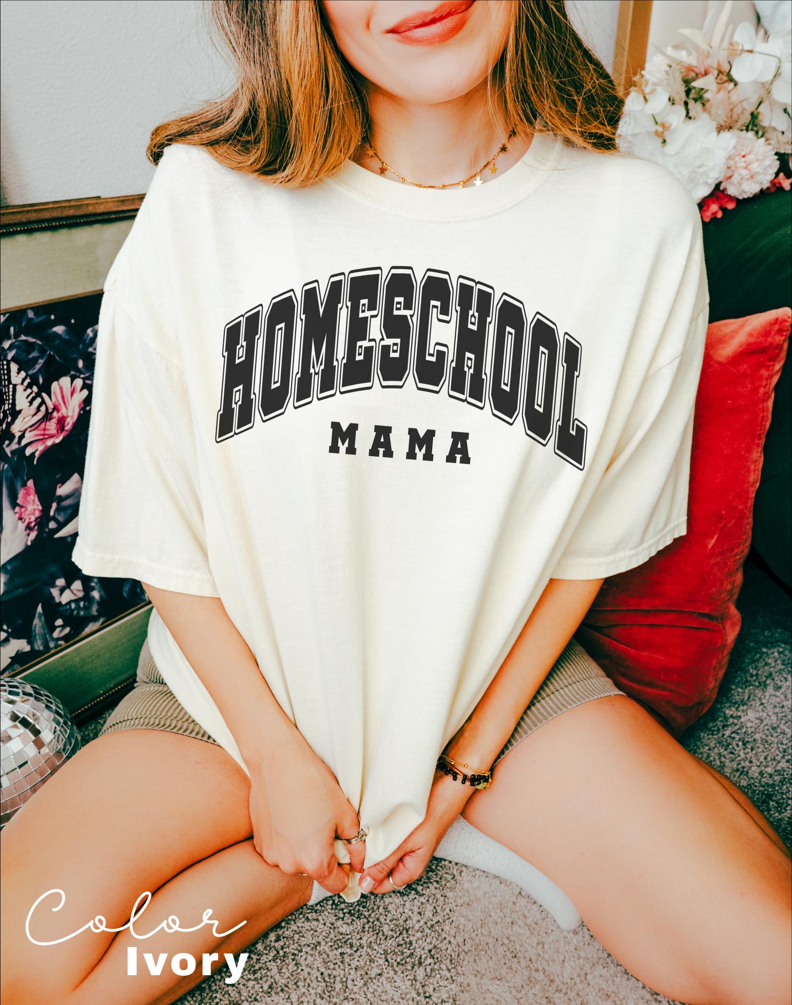 Homeschool Mama Shirt, Comfort Colors® T-Shirt, Homeschooling Mama T Shirt, Back To School Gift, Gift for Homeschooler Teacher Mom