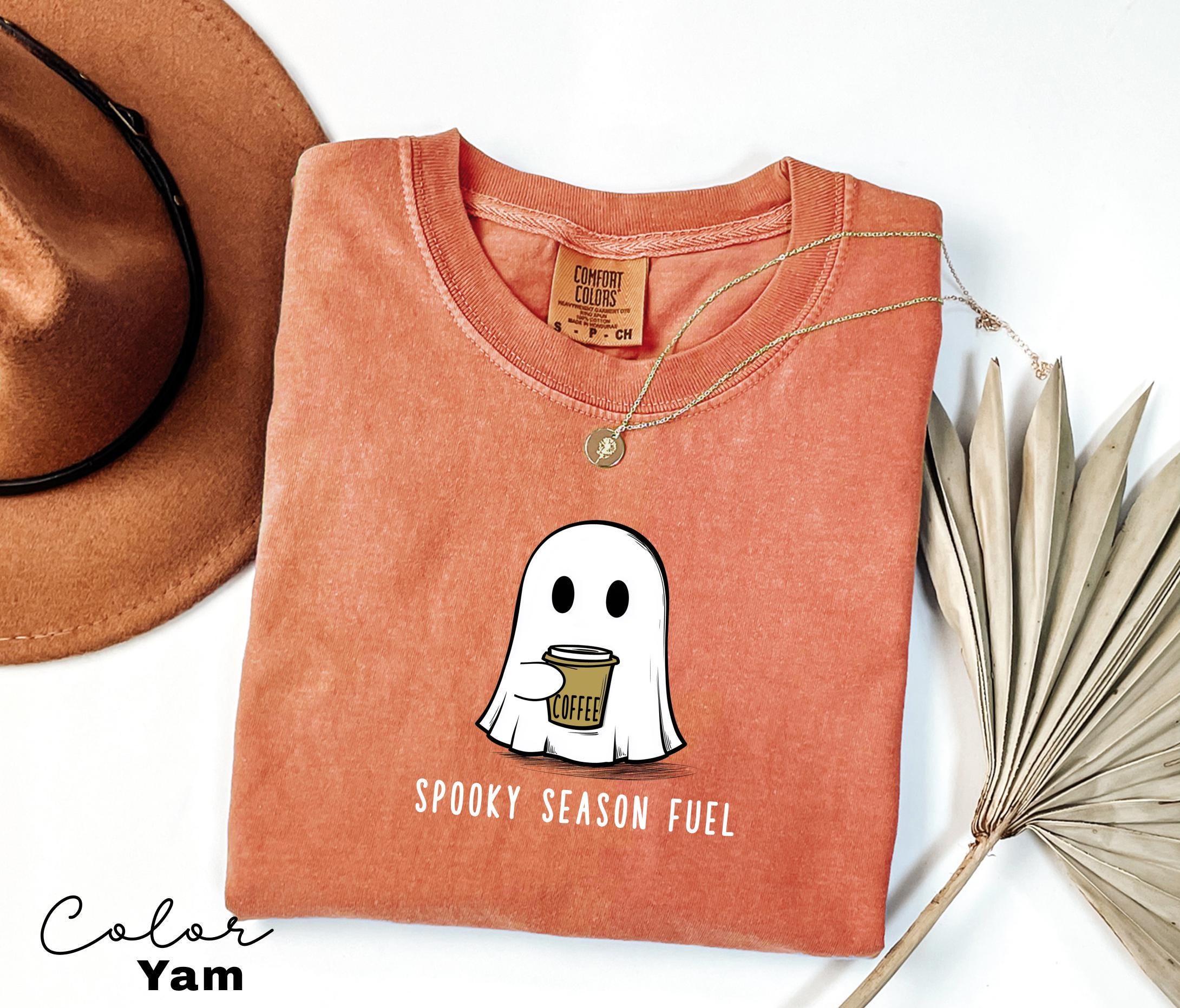Coffee Ghost Shirt, Halloween Coffee Shirt, Barista Gift, Spooky Season, Fall Coffee Lover Shirt, Halloween Party Shirt, Spooky Season Fuel