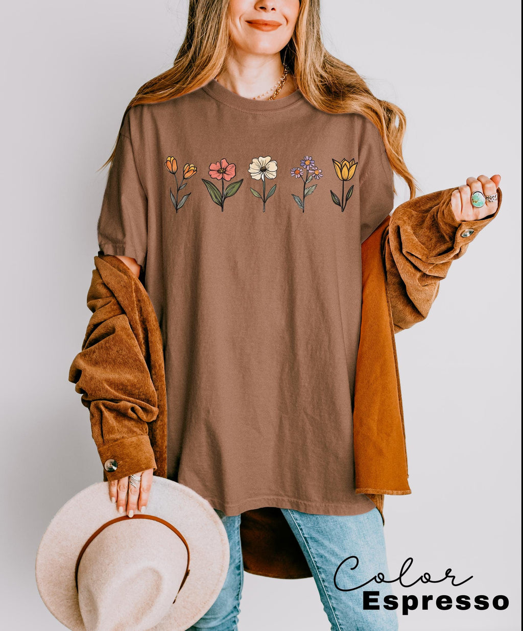 Comfort Colors® Wildflower Shirt, Floral Cottagecore Shirt, Botanical Shirt, Flower Shirt, Nature Shirt, Wildflower Tshirt,Wild Flower Shirt