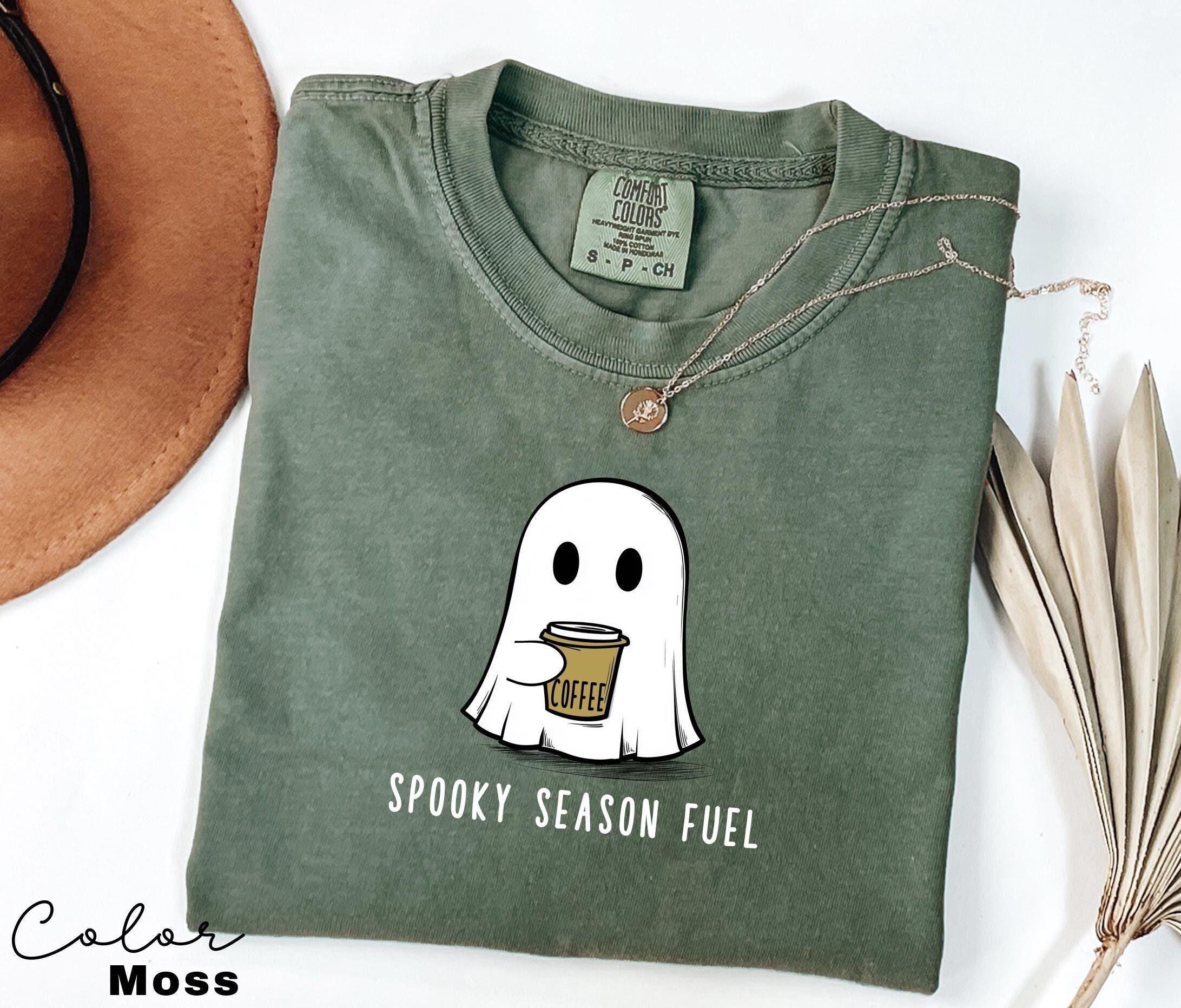 Coffee Ghost Shirt, Halloween Coffee Shirt, Barista Gift, Spooky Season, Fall Coffee Lover Shirt, Halloween Party Shirt, Spooky Season Fuel