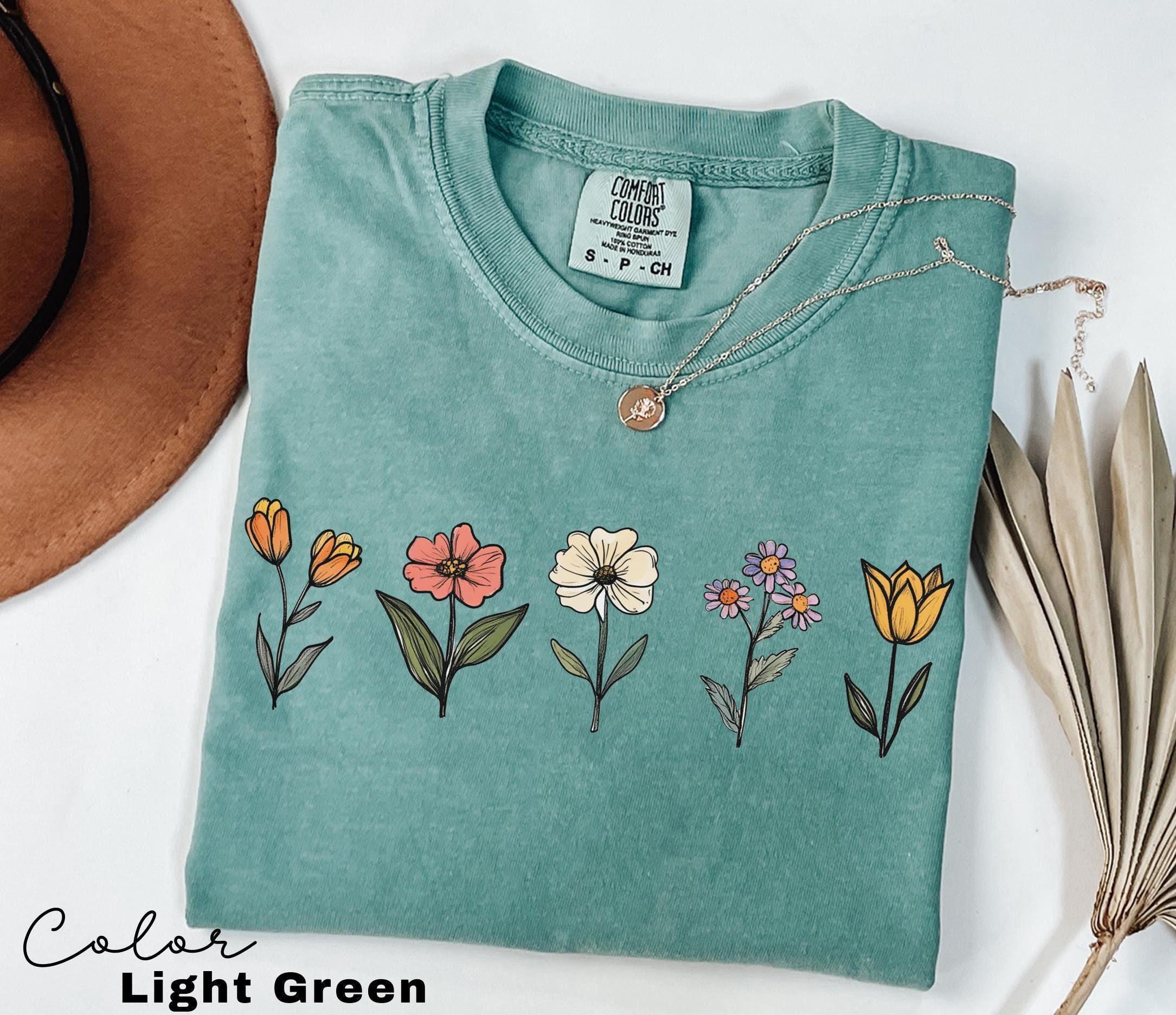 Comfort Colors® Wildflower Shirt, Floral Cottagecore Shirt, Botanical Shirt, Flower Shirt, Nature Shirt, Wildflower Tshirt,Wild Flower Shirt
