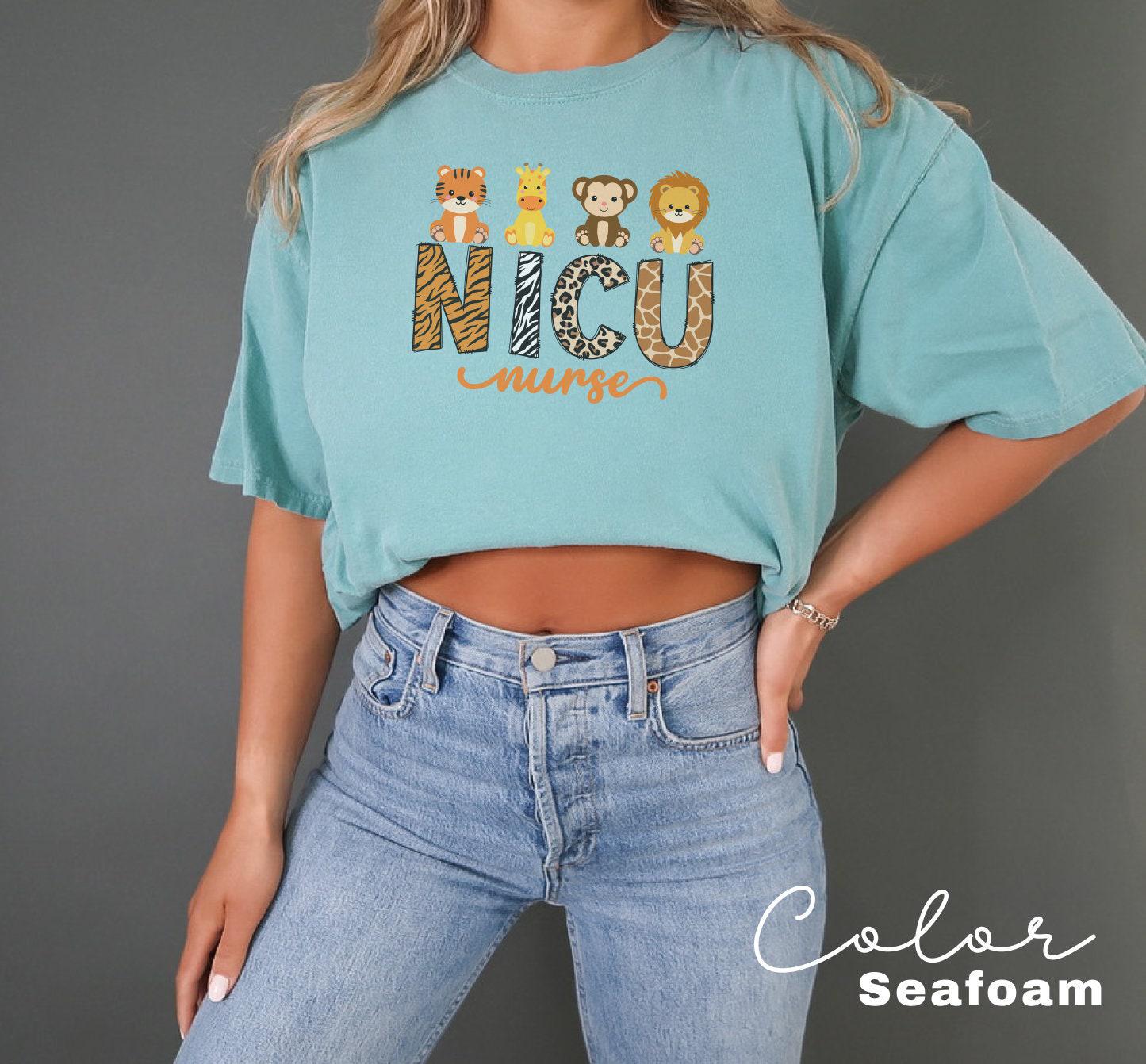 NICU Nurse Shirt, NICU Nurse Animal T-shirt, NICU Nurse Gift, Nurse Appreciation Gift, Neonatal Intensive Care Unit Tshirt, Comfort Colors