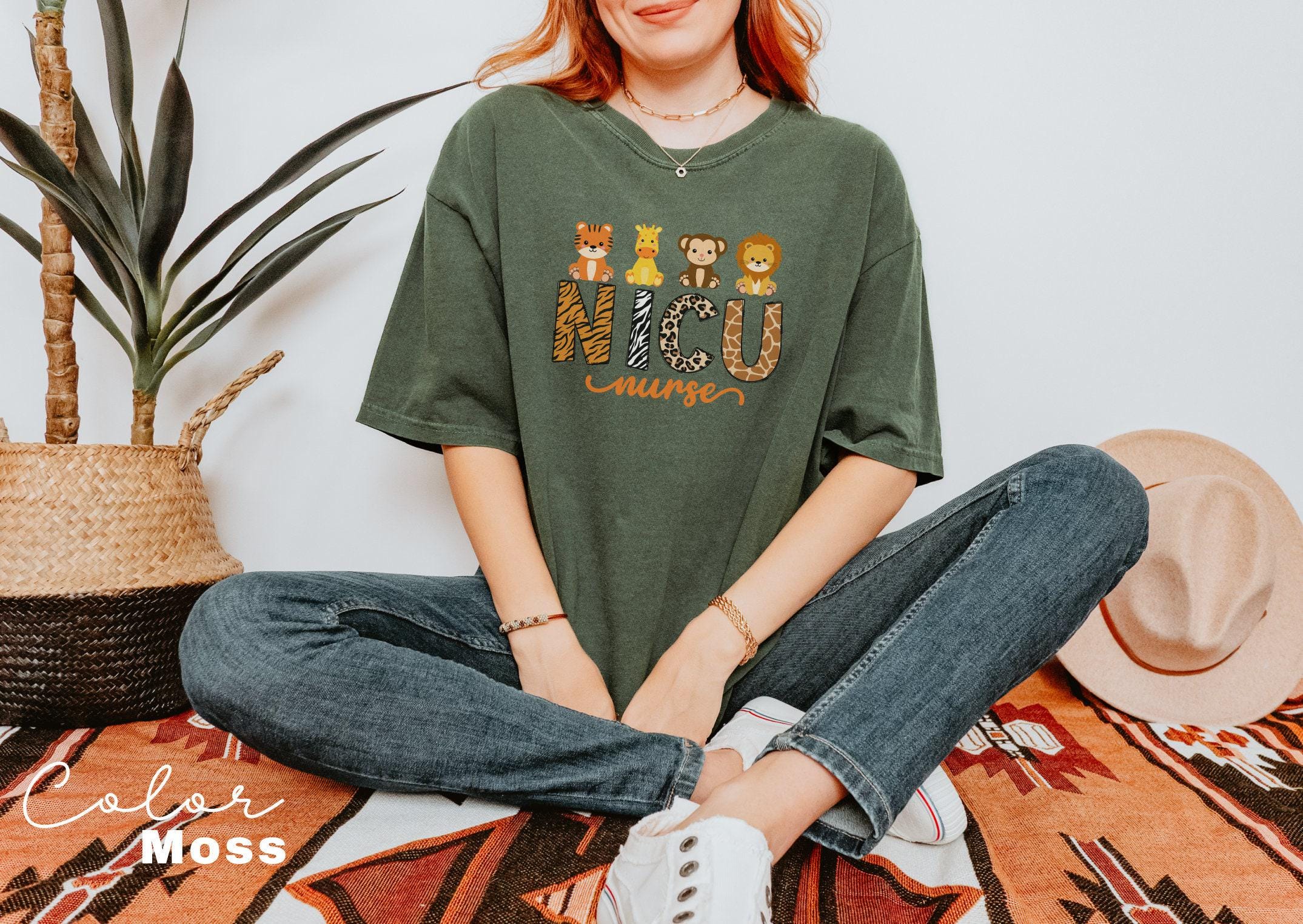 NICU Nurse Shirt, NICU Nurse Animal T-shirt, NICU Nurse Gift, Nurse Appreciation Gift, Neonatal Intensive Care Unit Tshirt, Comfort Colors