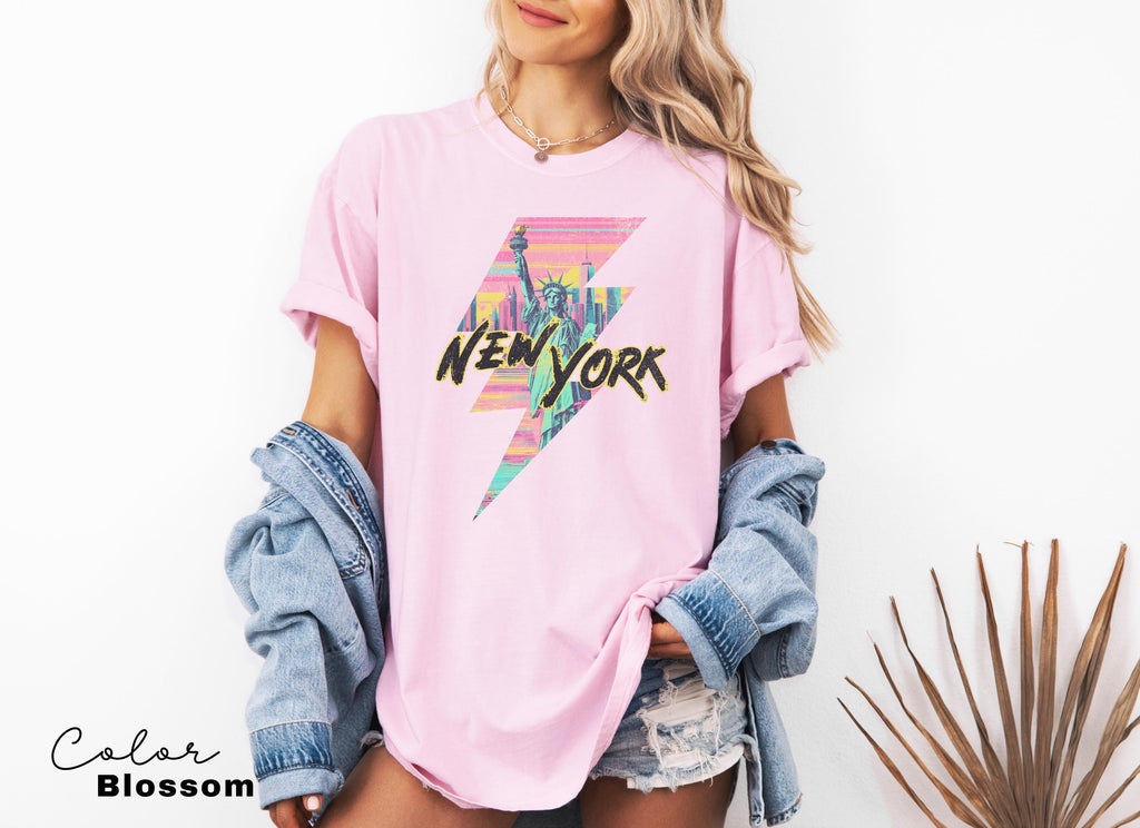 Retro New York Shirt, 90s Aesthetic New York Shirt, Vintage style, NYC shirt, Trendy Gifts, Comfort Colors, Oversized, Travel, Vacation