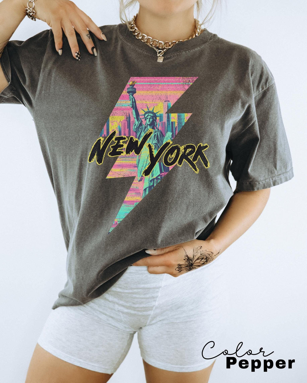 Retro New York Shirt, 90s Aesthetic New York Shirt, Vintage style, NYC shirt, Trendy Gifts, Comfort Colors, Oversized, Travel, Vacation
