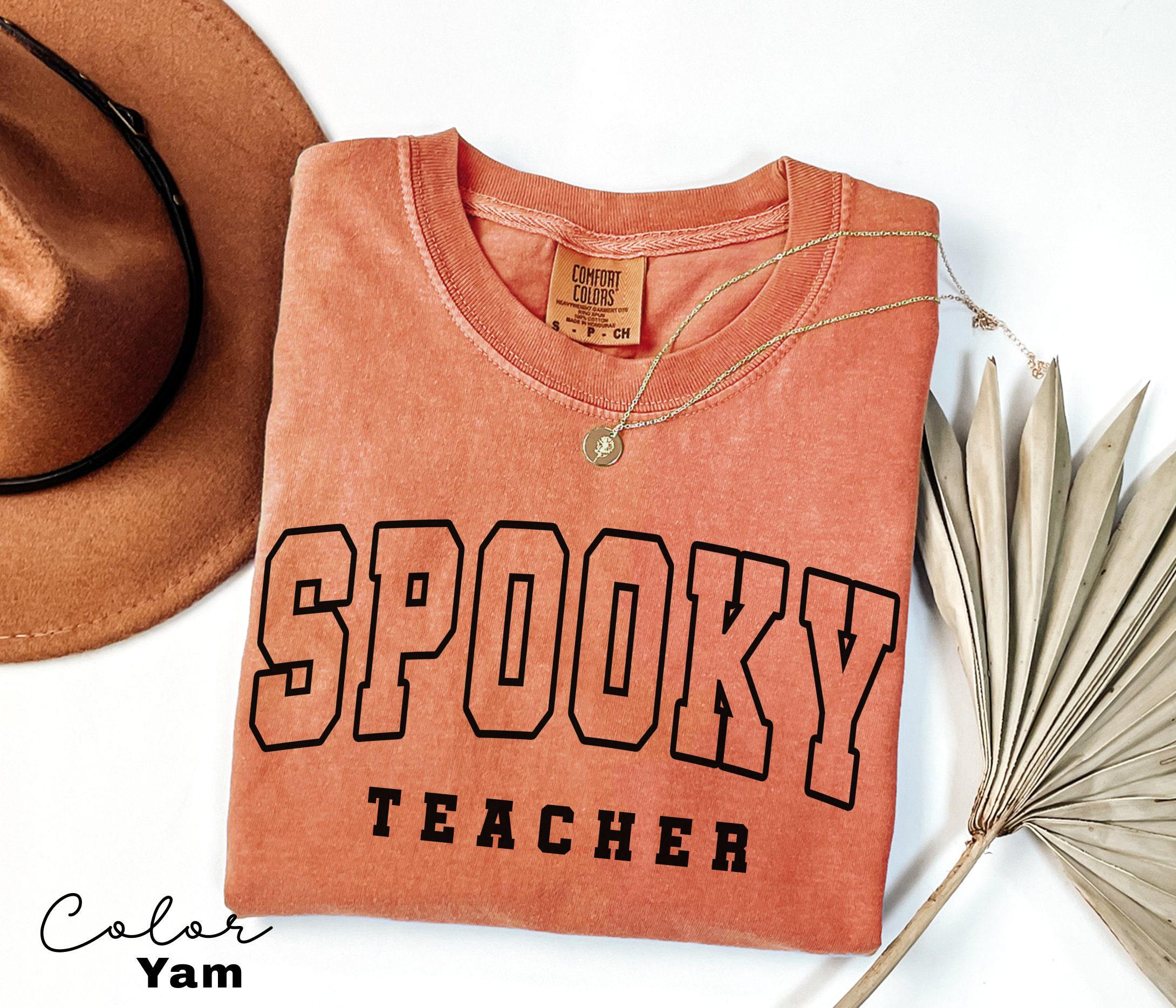Comfort Colors® Teacher Halloween Shirt, Spooky Teacher Shirt, Retro Teachers Shirt, Fall Teacher Shirt, Teacher Gift, Best Teacher Shirt