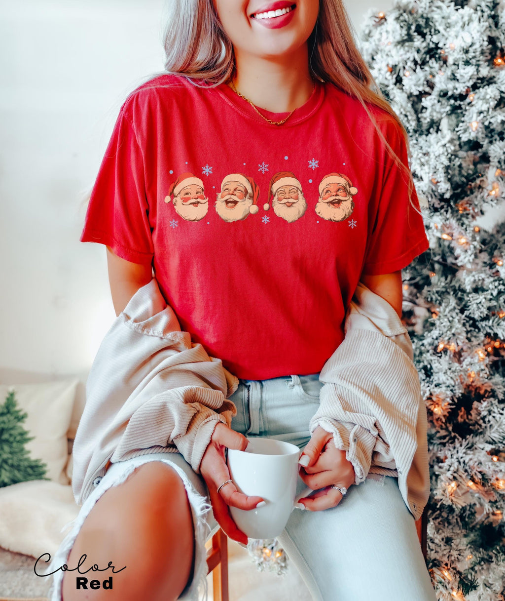 Christmas Santa Shirt, Retro Santa Shirt, Gift For Christmas, Retro Christmas Shirts, Christmas Shirt For Women, Gift For Women, Santa Shirt