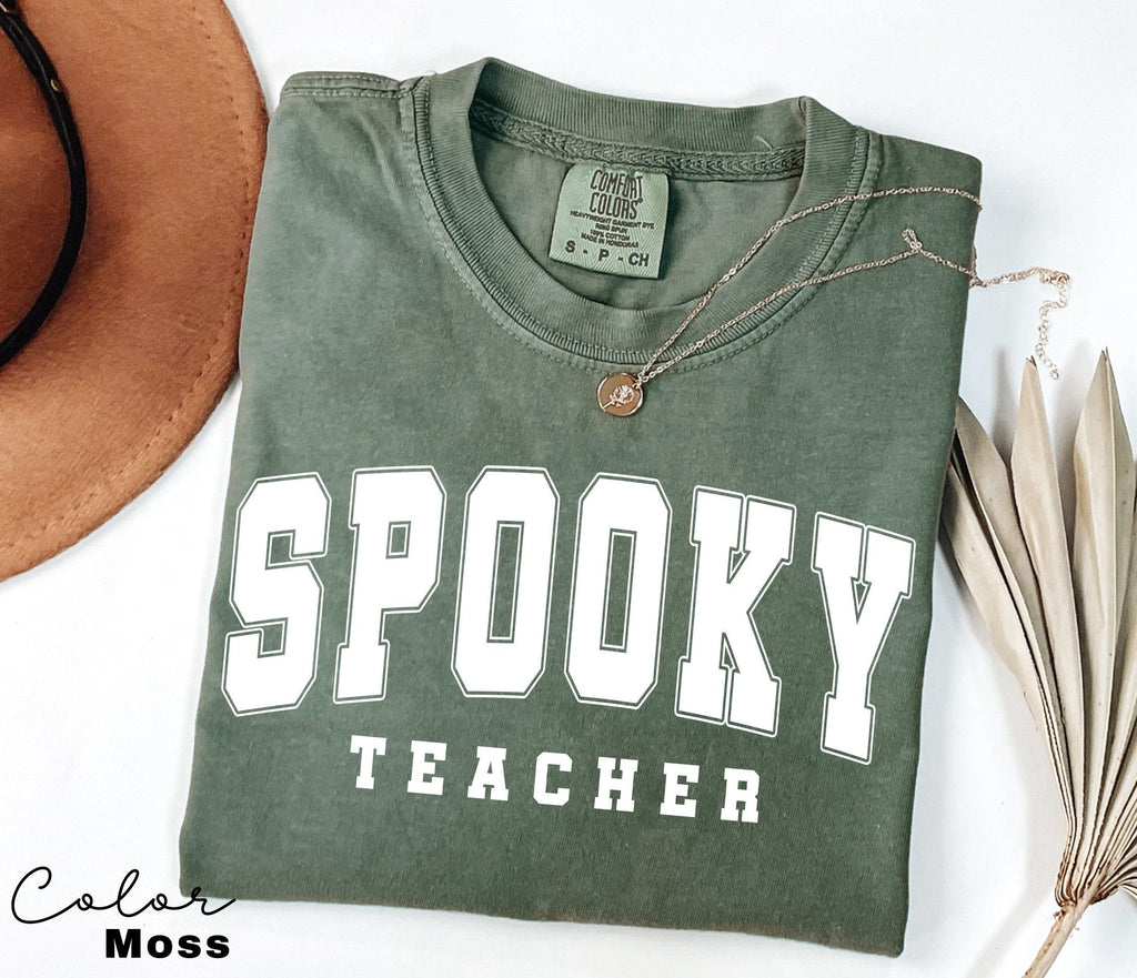 Comfort Colors® Teacher Halloween Shirt, Spooky Teacher Shirt, Retro Teachers Shirt, Fall Teacher Shirt, Teacher Gift, Best Teacher Shirt