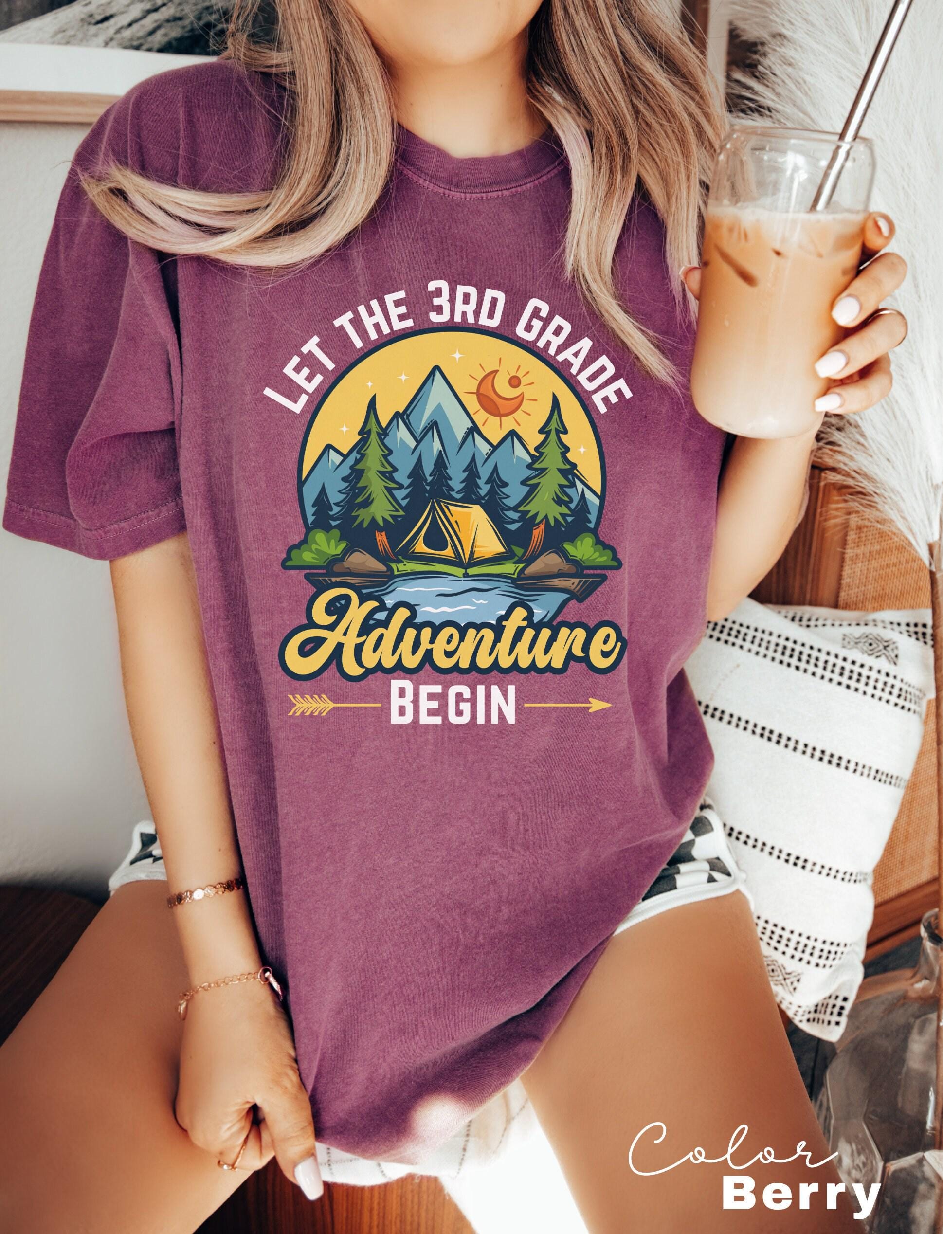 Comfort Colors® Let the 3rd Grade Adventure Begin Teacher Shirt, Back to School Third Grade Teacher Shirt, 1st Day Of School Teacher Shirt
