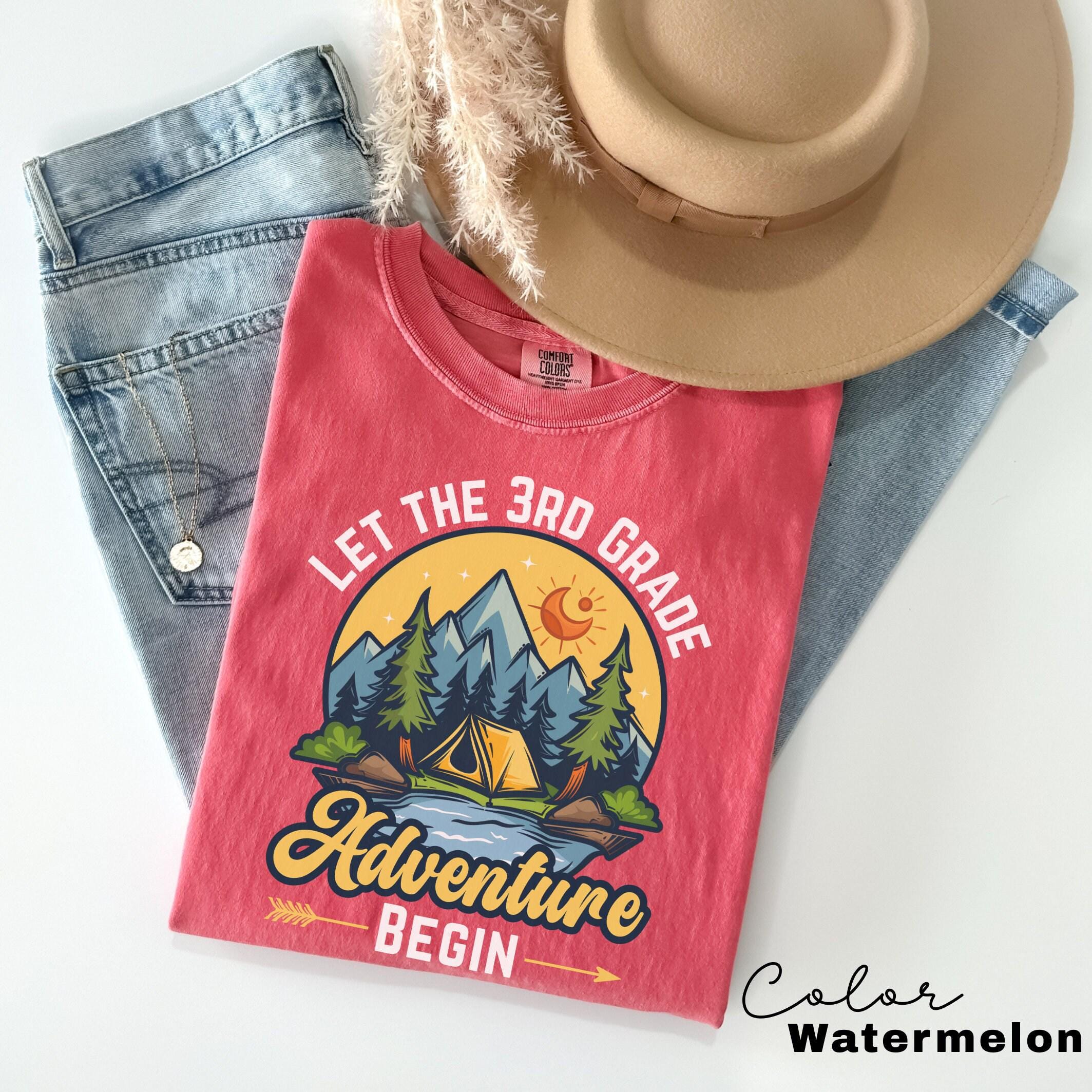 Comfort Colors® Let the 3rd Grade Adventure Begin Teacher Shirt, Back to School Third Grade Teacher Shirt, 1st Day Of School Teacher Shirt