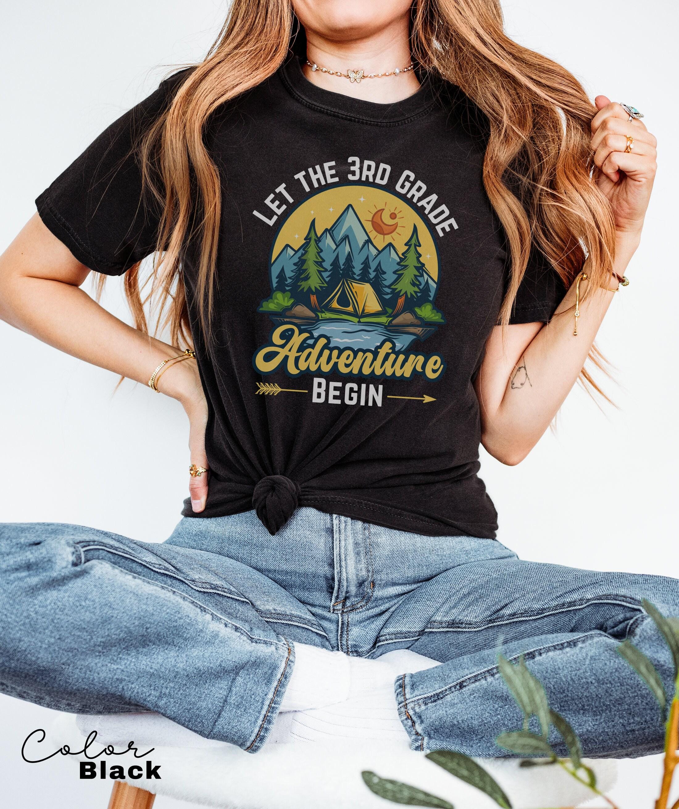 Comfort Colors® Let the 3rd Grade Adventure Begin Teacher Shirt, Back to School Third Grade Teacher Shirt, 1st Day Of School Teacher Shirt