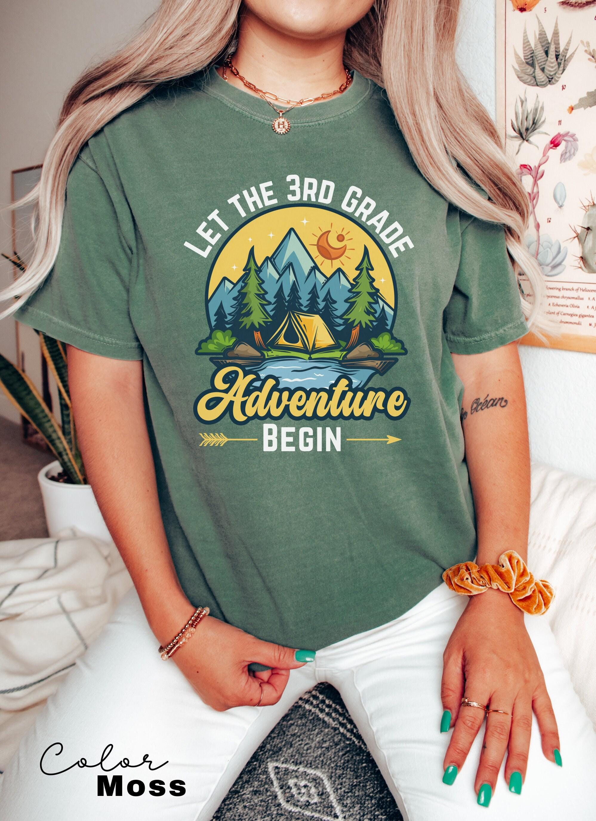 Comfort Colors® Let the 3rd Grade Adventure Begin Teacher Shirt, Back to School Third Grade Teacher Shirt, 1st Day Of School Teacher Shirt