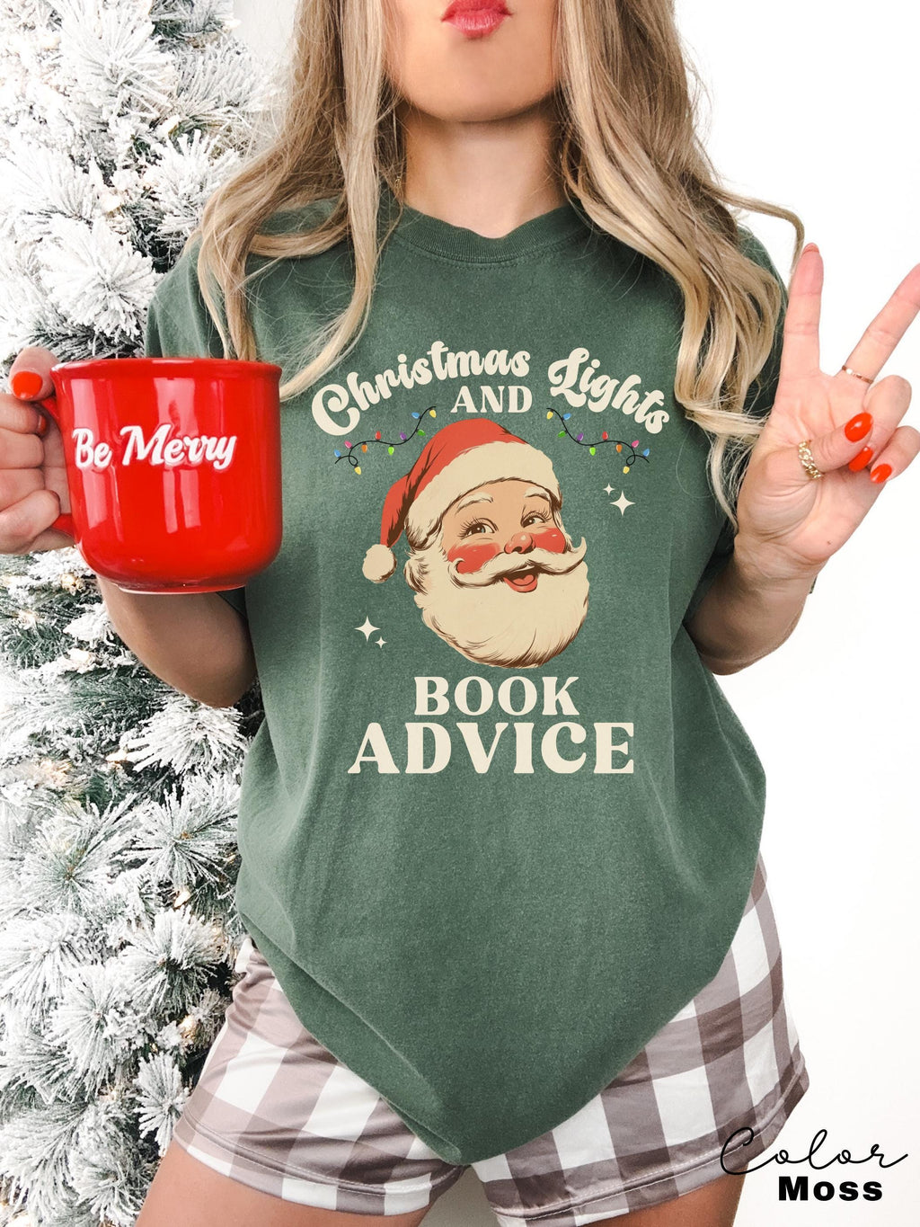 Comfort Colors® Christmas Books Shirt, Funny Christmas Gift, Gift for Librarian, Bookworm Christmas, Teacher Gift,Bookish Shirt,
