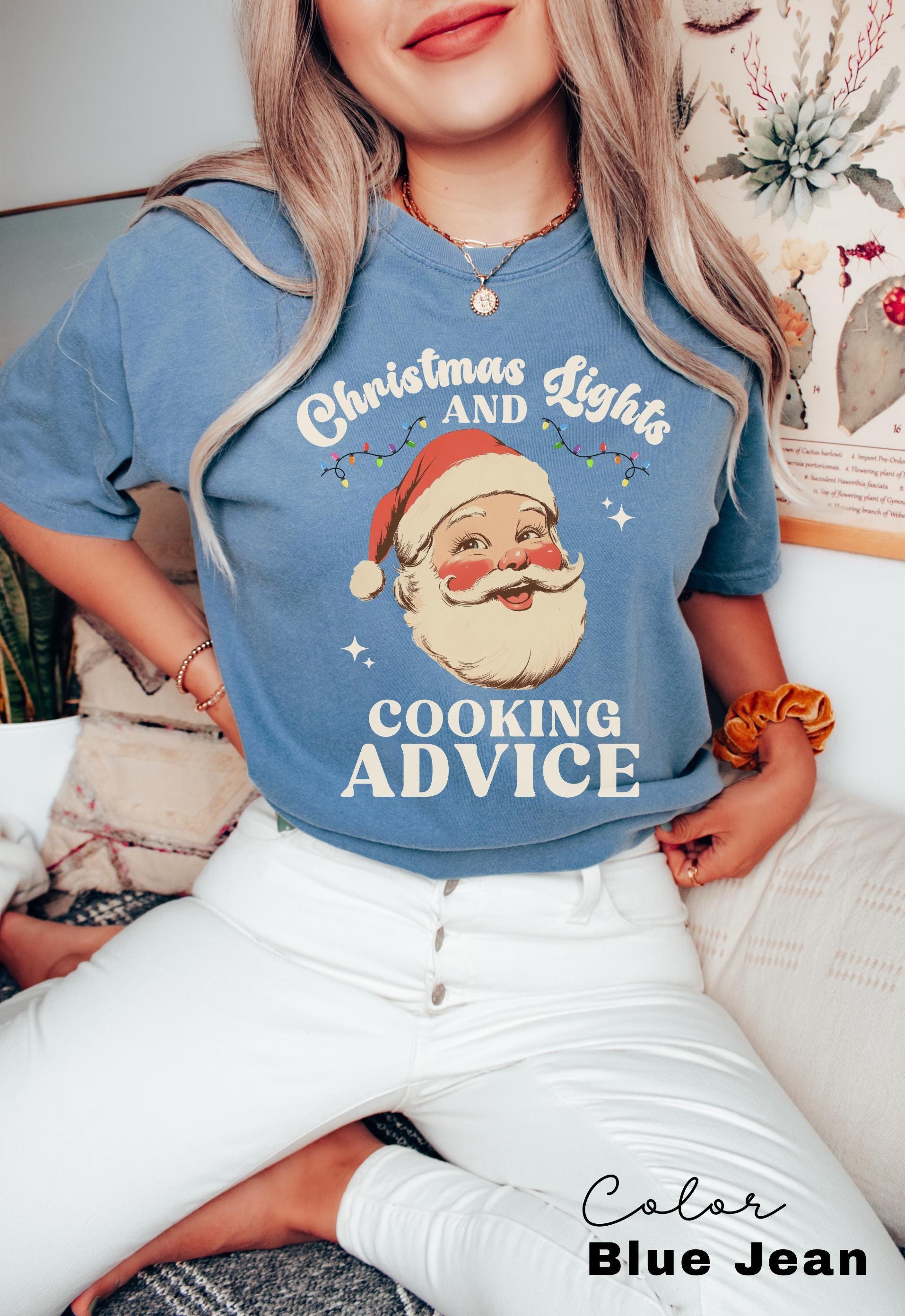 Funny Cooking Shirt, Christmas Gift for Mom, Dad Xmas Gift, Gift for Chef, Home Cook, Christmas Cooking, Retro Santa, Mama Christmas Gift