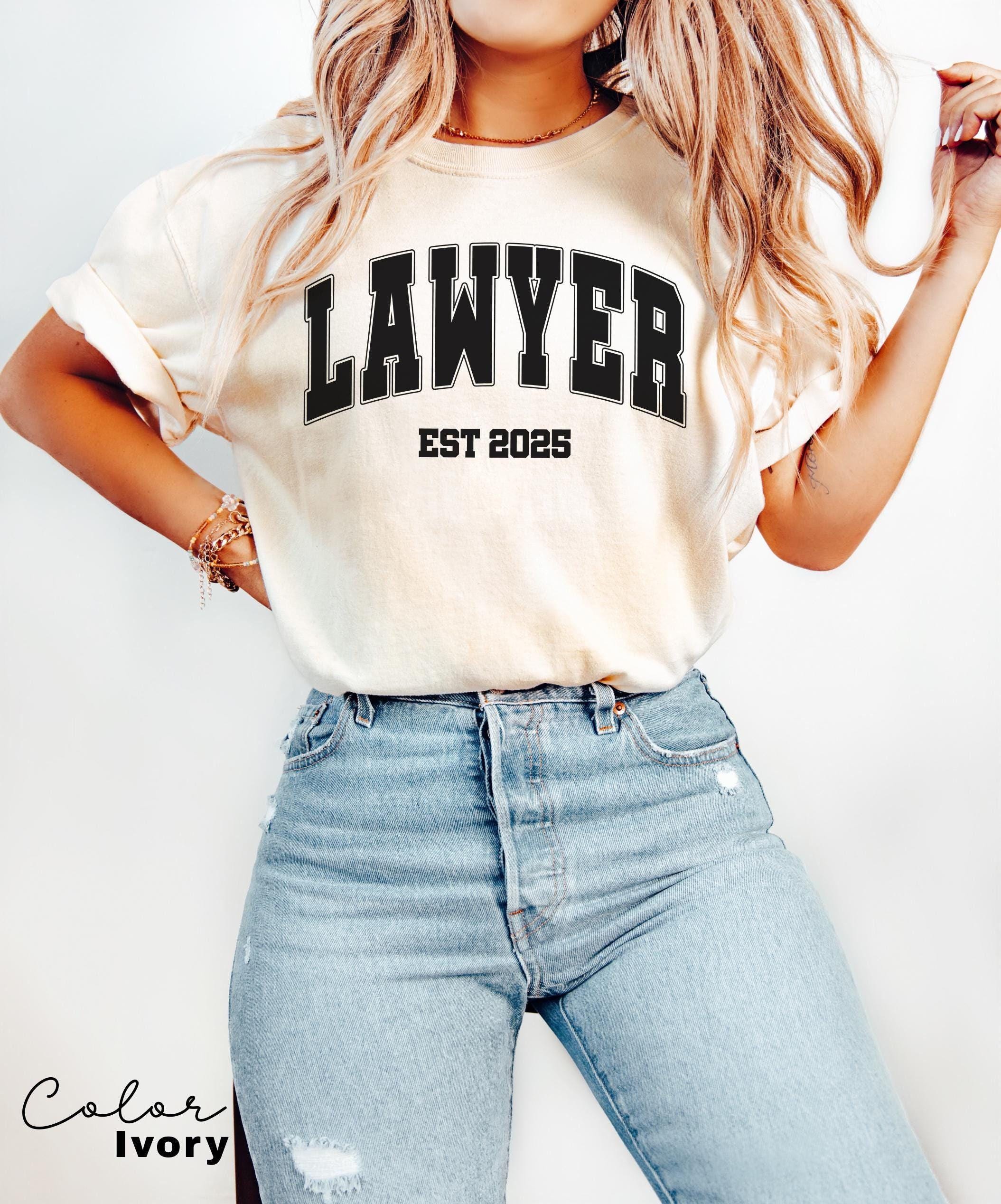 Custom Lawyer Shirt, EST Year Lawyer, Allegedly Shirt, Law Student Gift, Law School Student T-Shirt, Lawyer Gift, Law Student Graduation