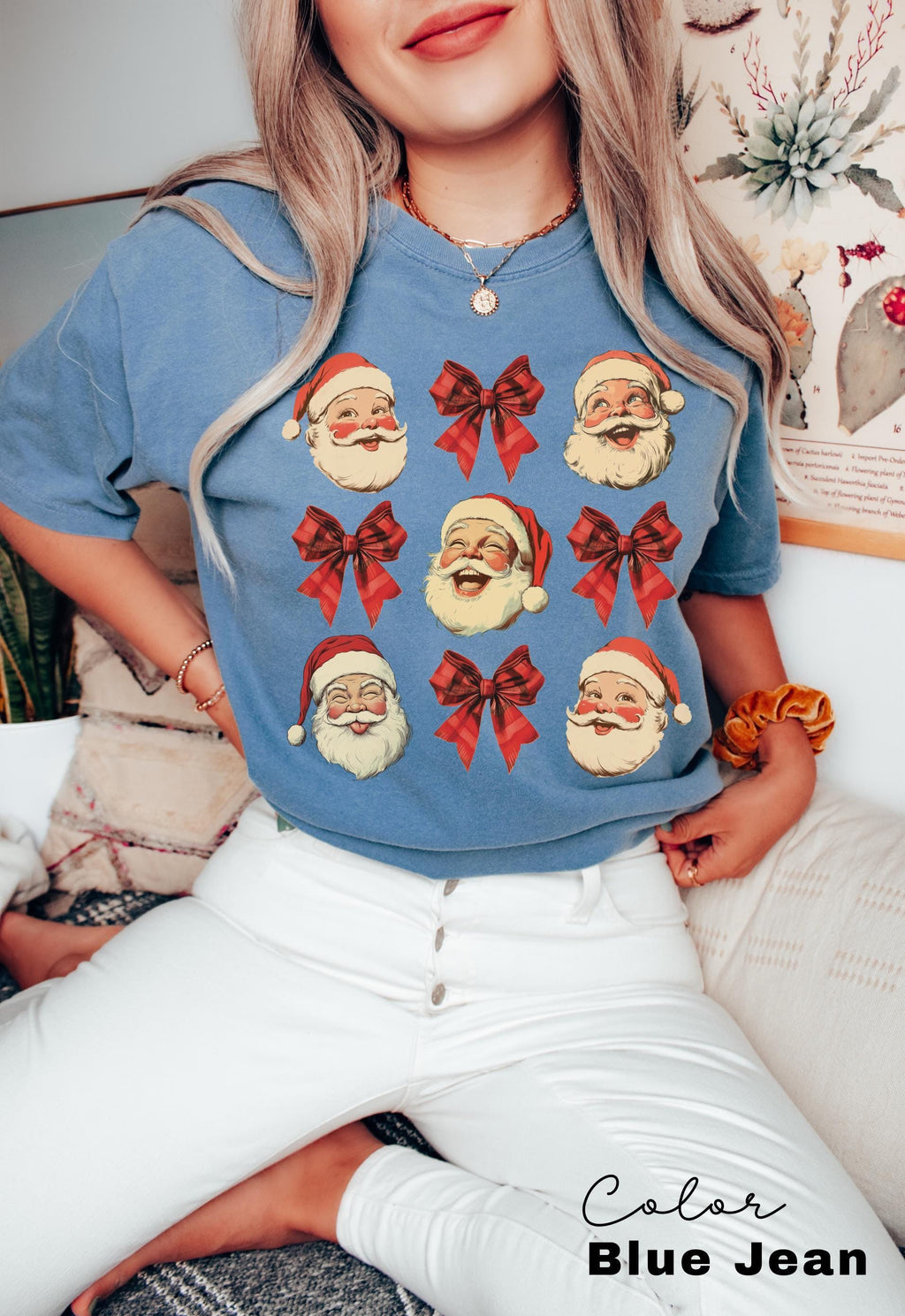 Christmas Coquette Bow Comfort Colors®, Woman Xmas Shirt, Christmas Girl Sweatshirt, Cute Winter Shirt, Retro Holiday, Merry Christmas